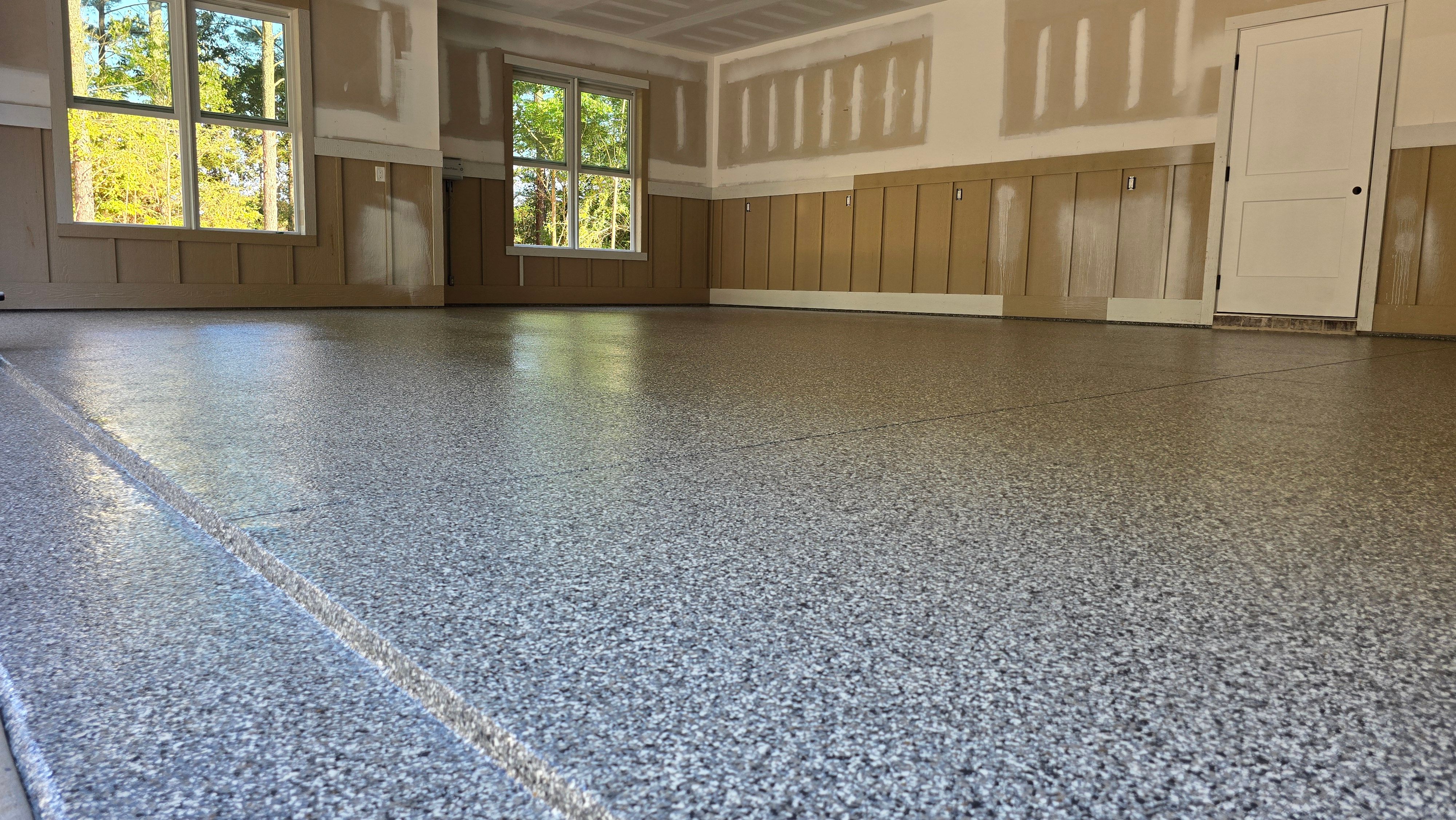 Garage using Mushroom by Elite Floor Solutions