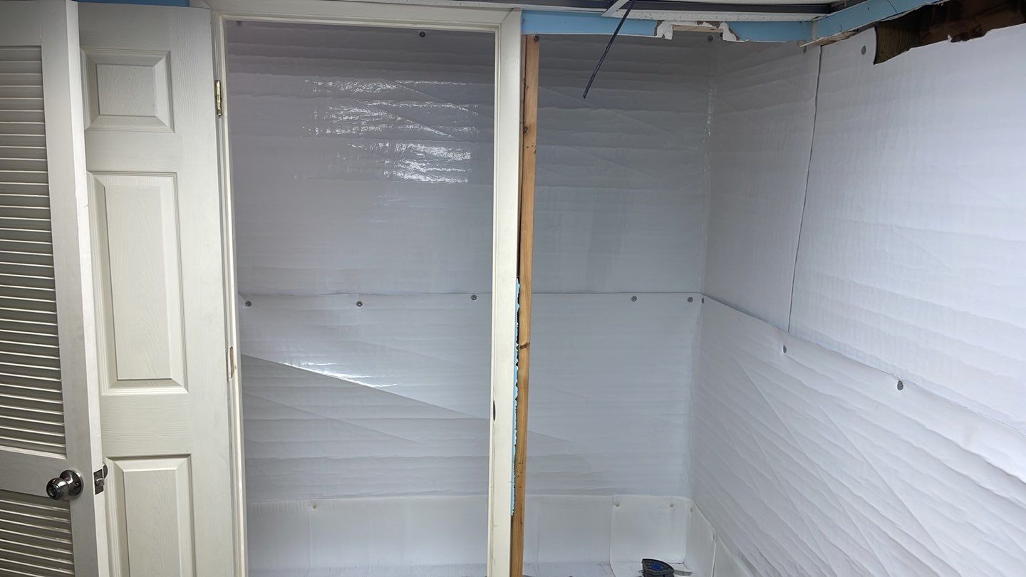 Embedded Fiber Reinforcement and Basement Waterproofing using GrateDrain Waterproofing System by Toledo Basement Repair