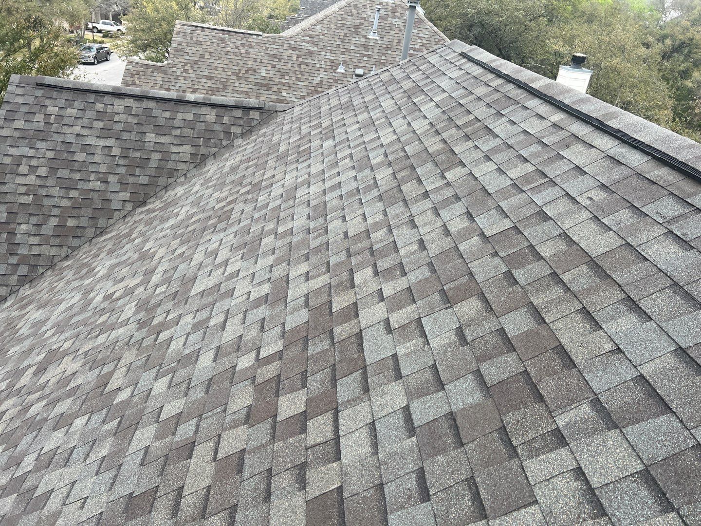 Roof replaced due to age by Oakwood Roofing and Construction, LLC