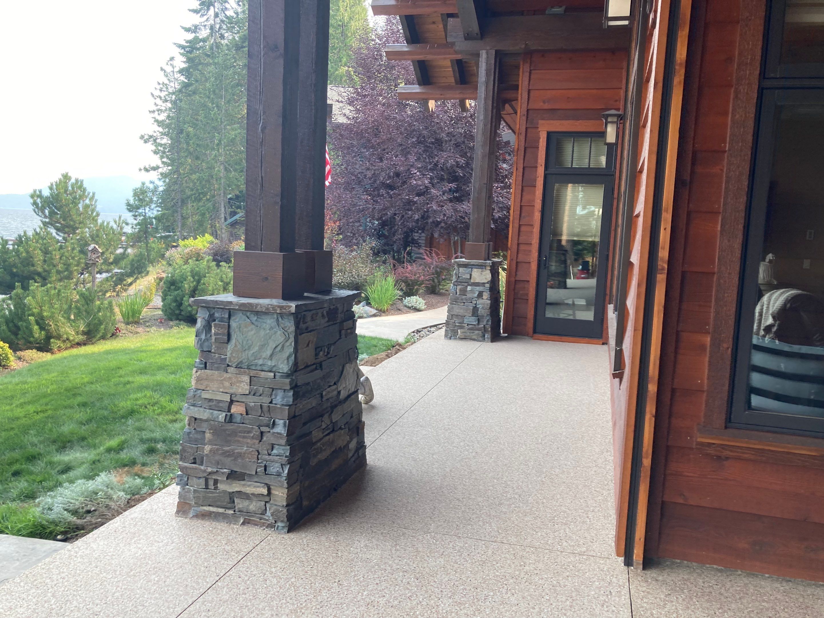 Patio and Walkway using Pecan and the Penntek Evolution Flooring System by Croc Coatings, LLC