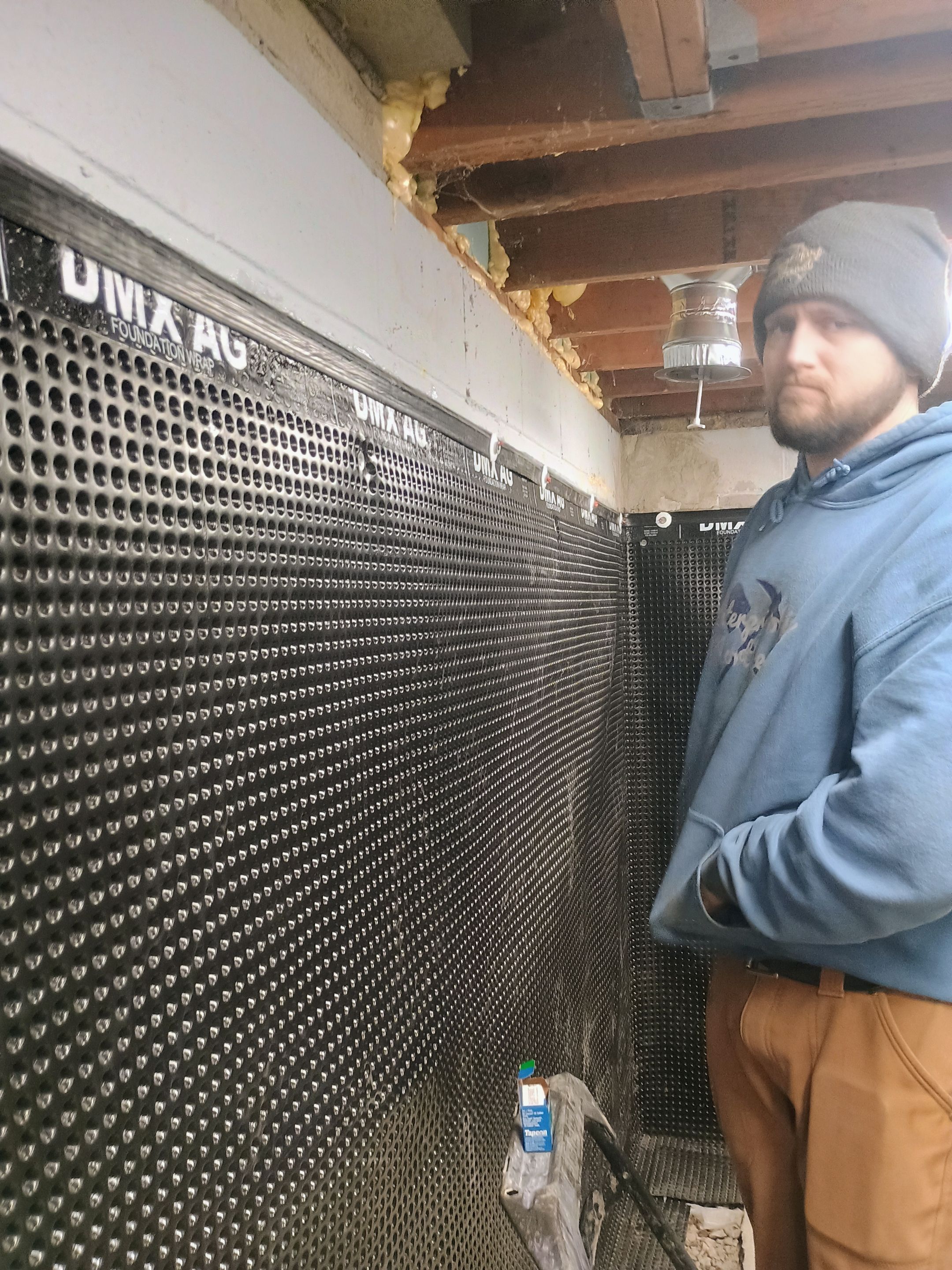 Depressurizing Denny's Basement Wall by Waterproofing Northeast