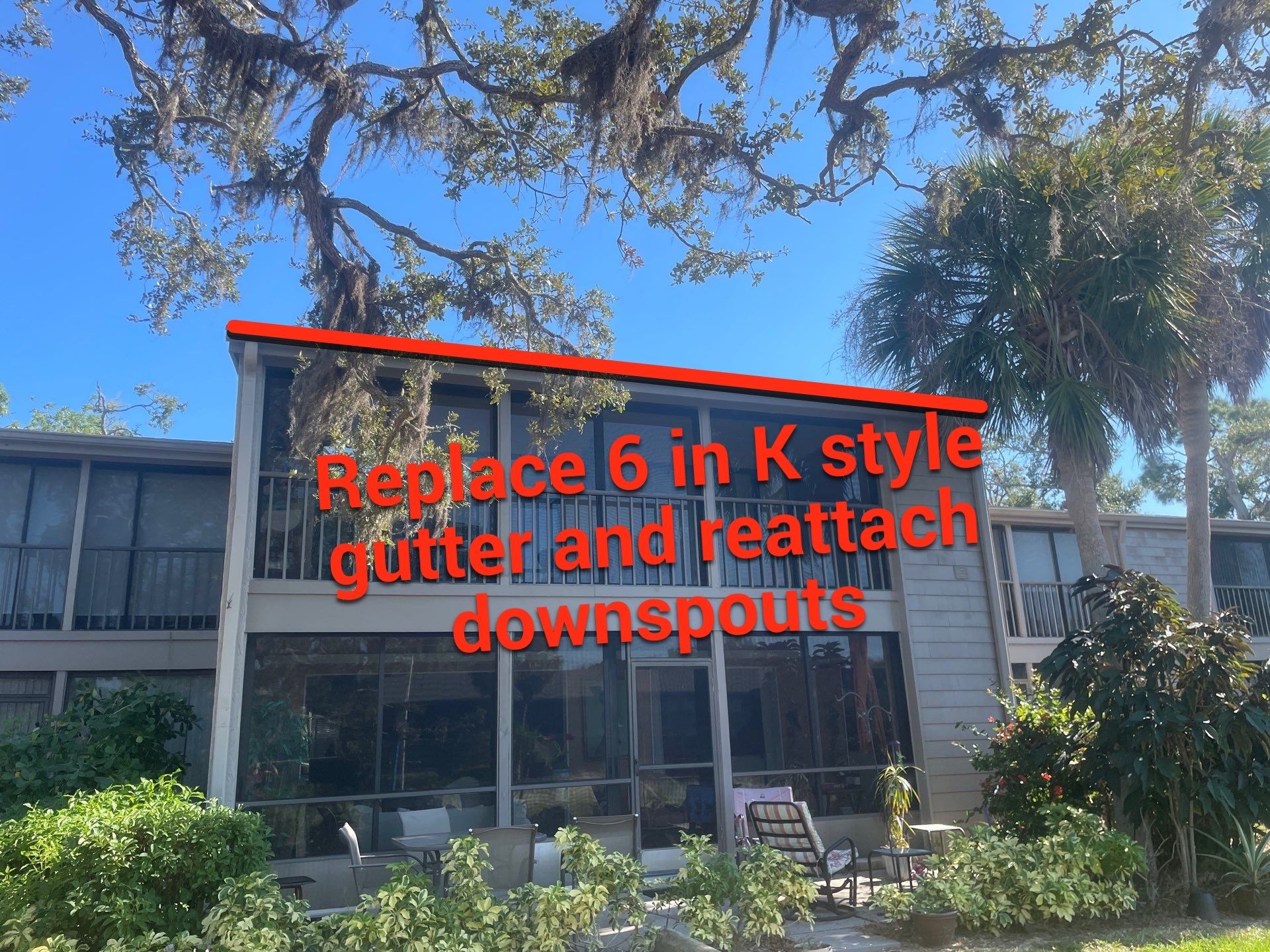 White Gutters Repair and Installation in Sarasota FL by Gutter Professors