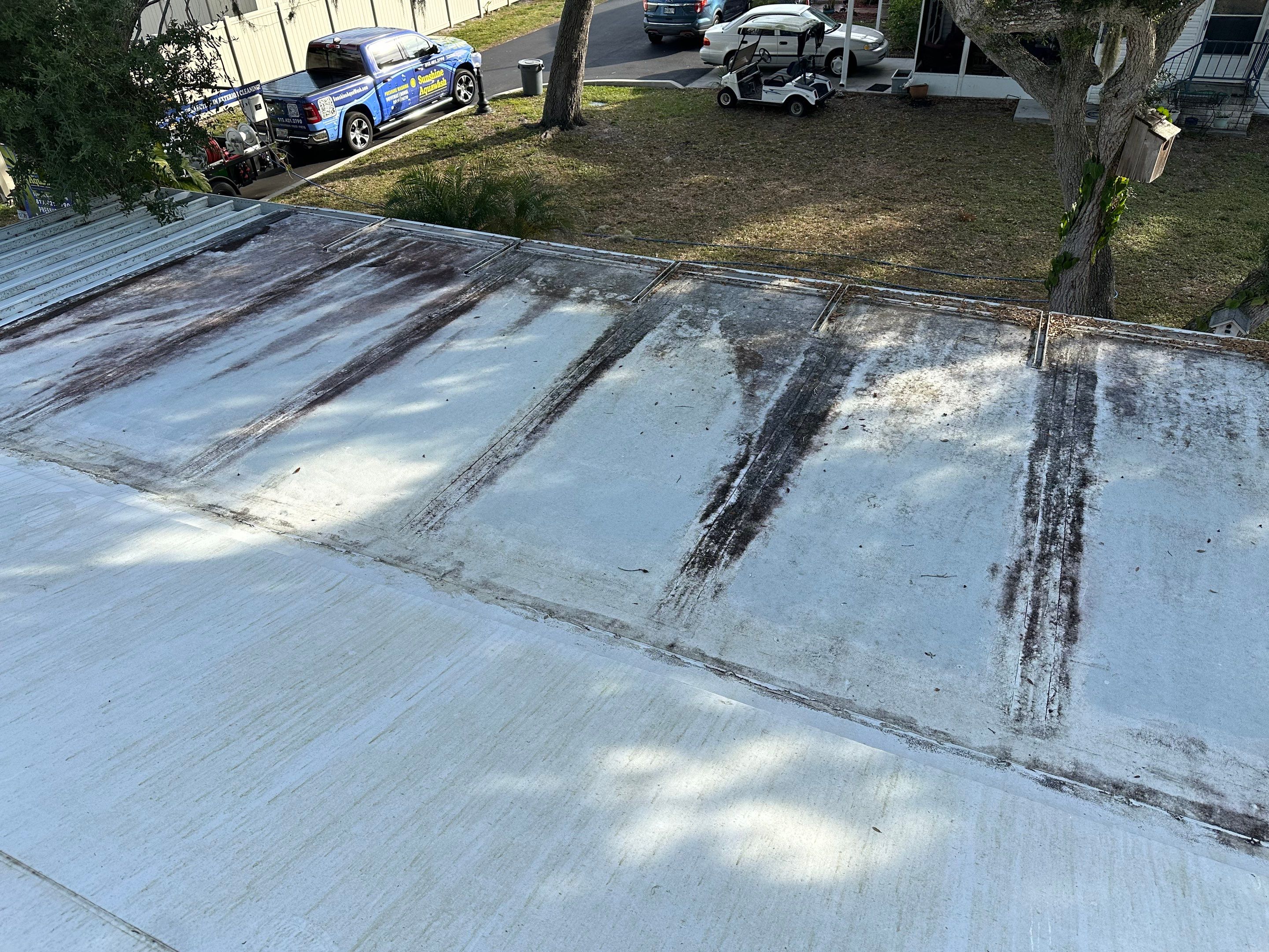 TPO Membrane Roof Cleaning and Gutter Cleaning by Sunshine AquaWash