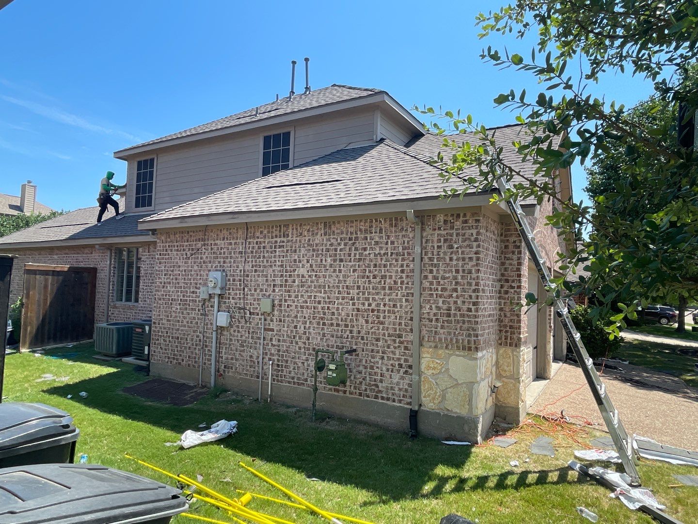 Major Hail Storm Full Roof and Gutter Replacement by First United Roofing & Construction