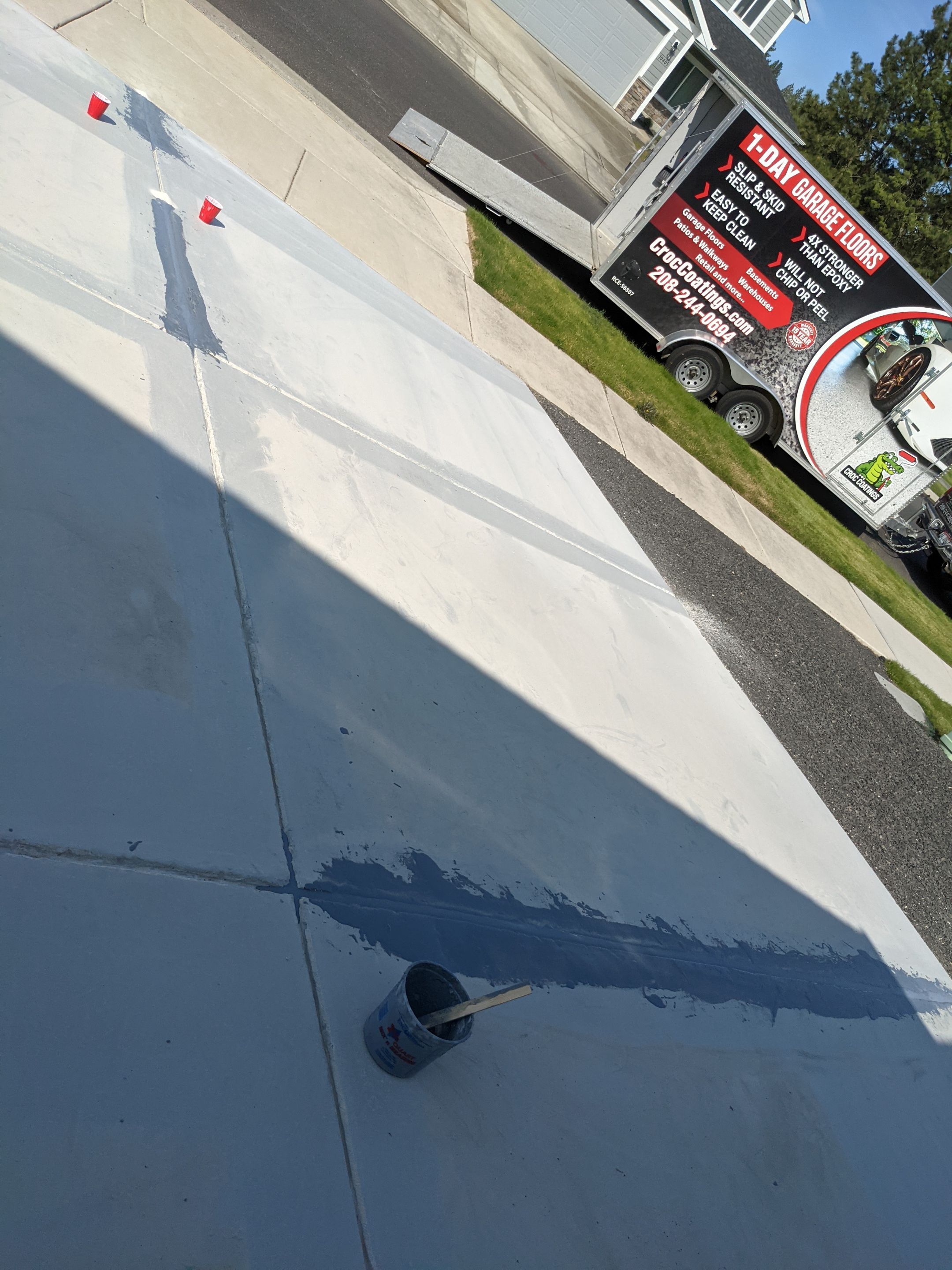Driveway using Greystone 1/8" by Croc Coatings, LLC