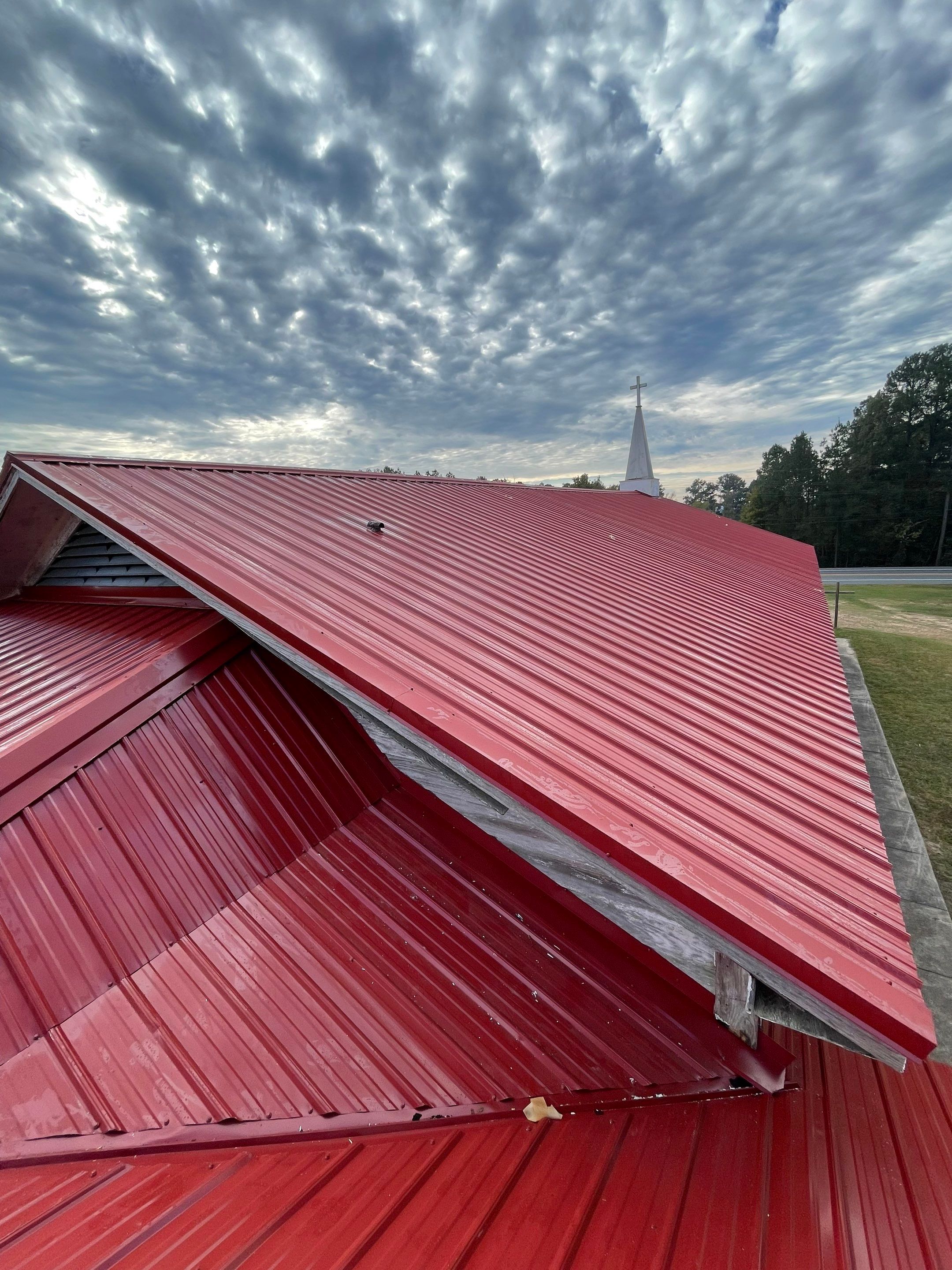 Residential Metal Roof Replacement using Reed's Metals: 26 GA. Colored Residential Metal Panels (Barn Red) by Hostetler Roofing