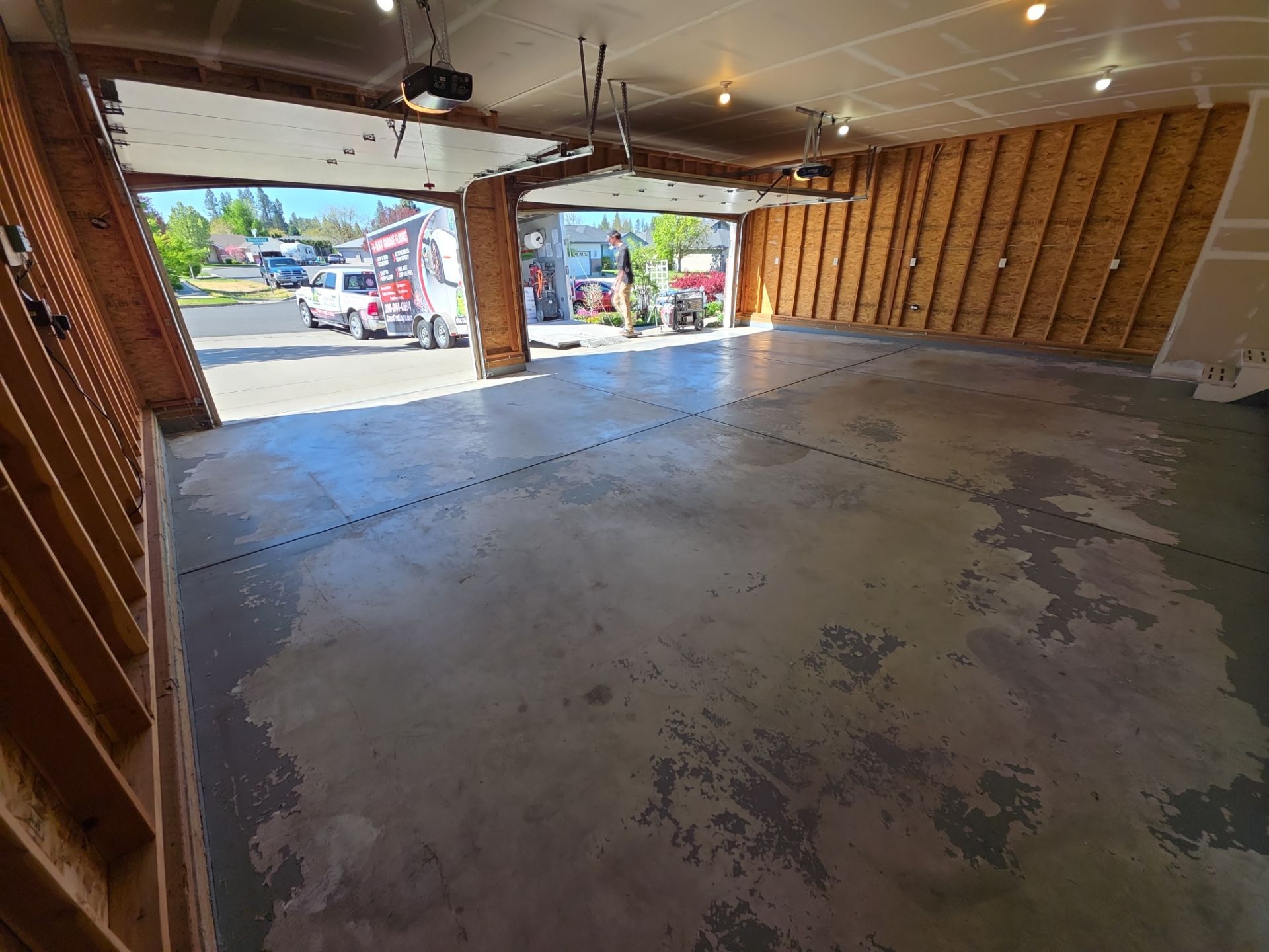 Garage Transformation using Slate Hybrid 1/16" by Croc Coatings, LLC