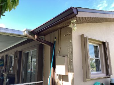 Brown Seamless Gutters using Royal Brown Seamless Gutters in Cape Coral FL