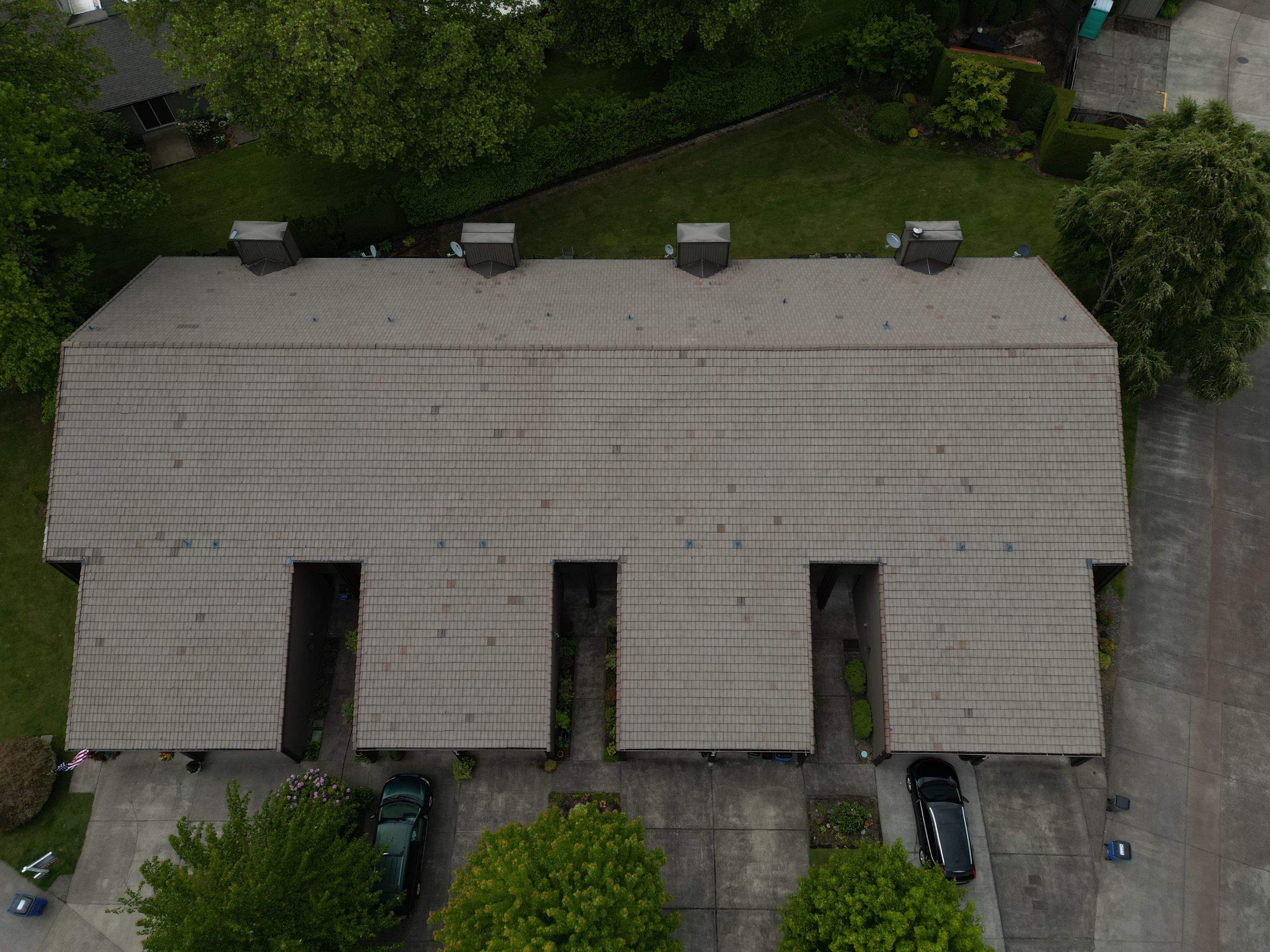 Large scale roof cleaning by Hawthorne General Construction