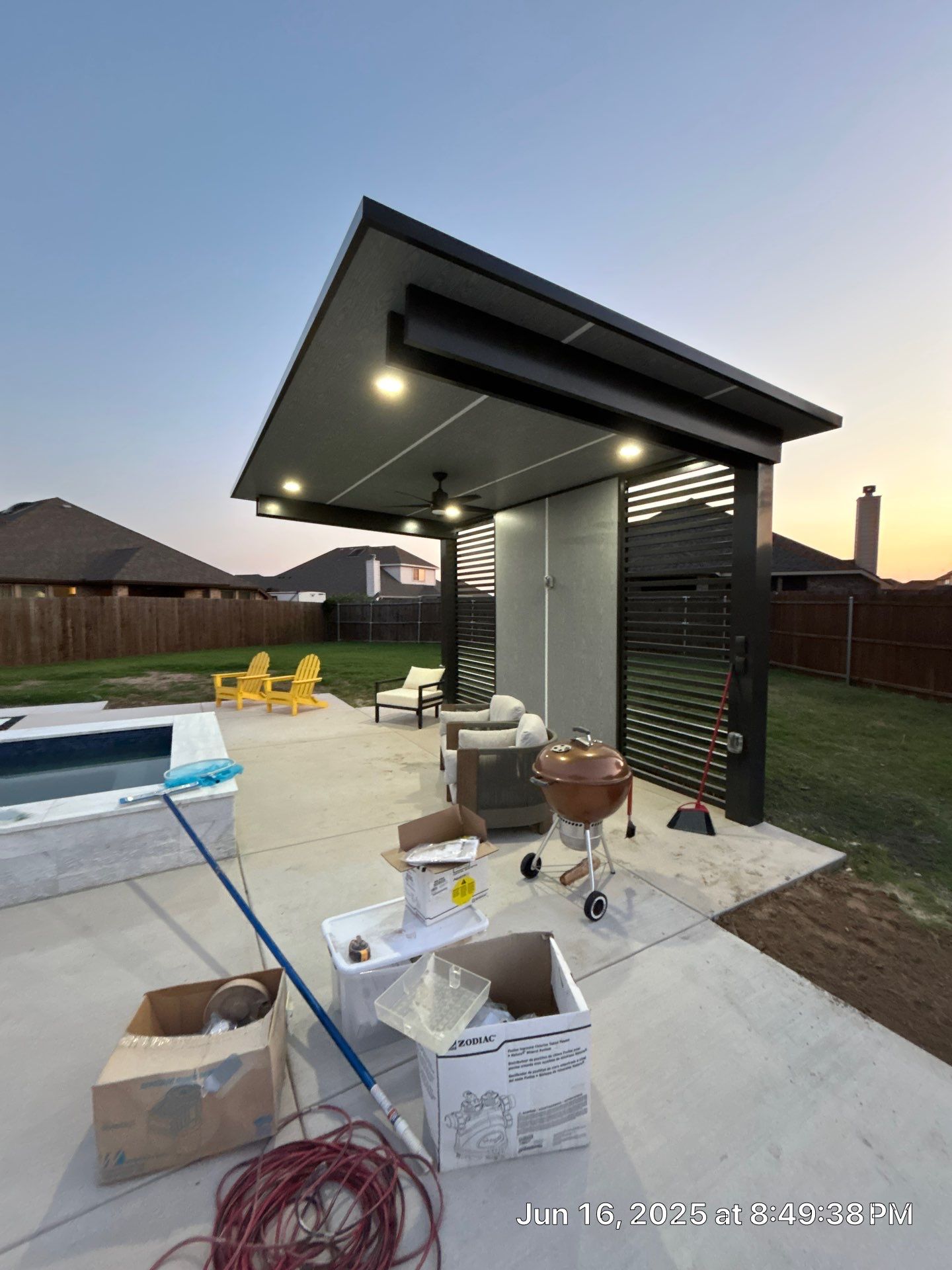 Modern Pool & Spa With Pergola by Pinnacle Pools and Spas - DFW