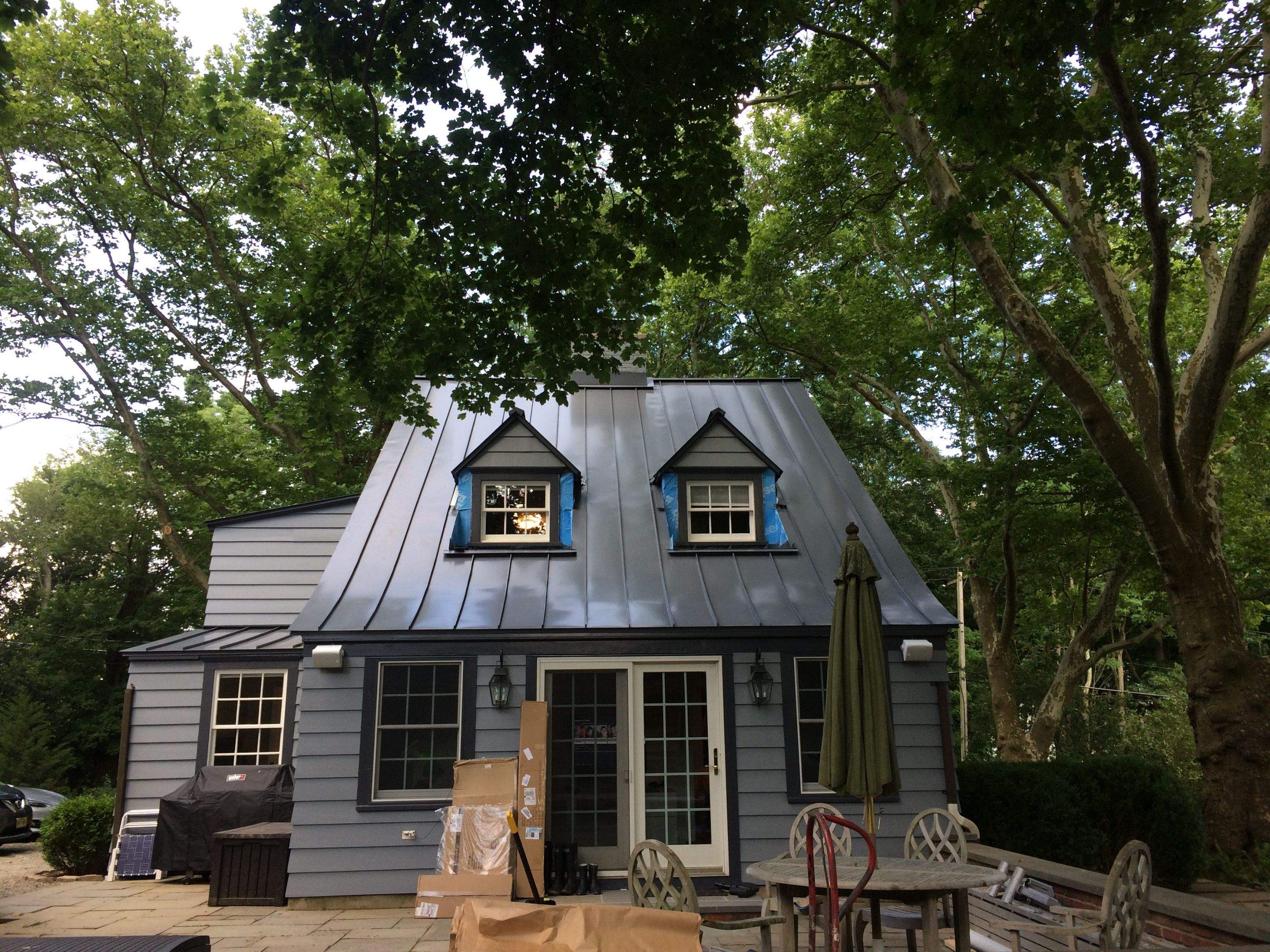 Standing Seam Metal Roof using Aluminum 032GA color Charcoal Grey by CMNG LLC