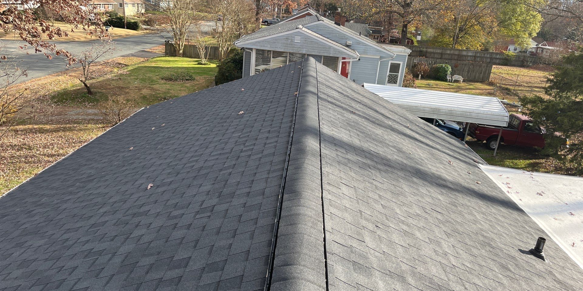 Residential Roofing Installation using Certainteed Landmark, Moire Black by RJC General Construction, LLC.