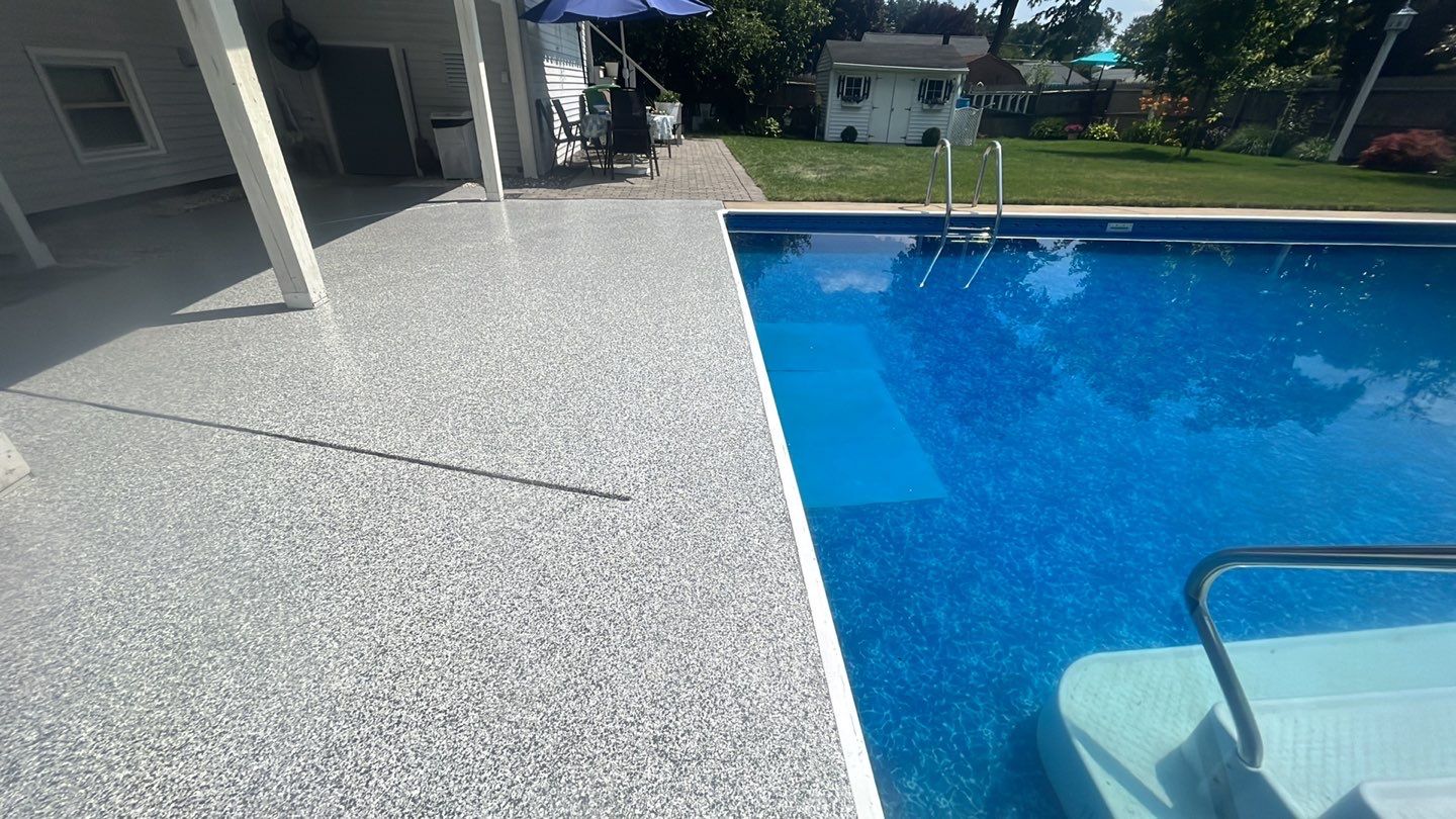 Pool Deck in Nashua, NH 03060 by Symphony Concrete Coatings