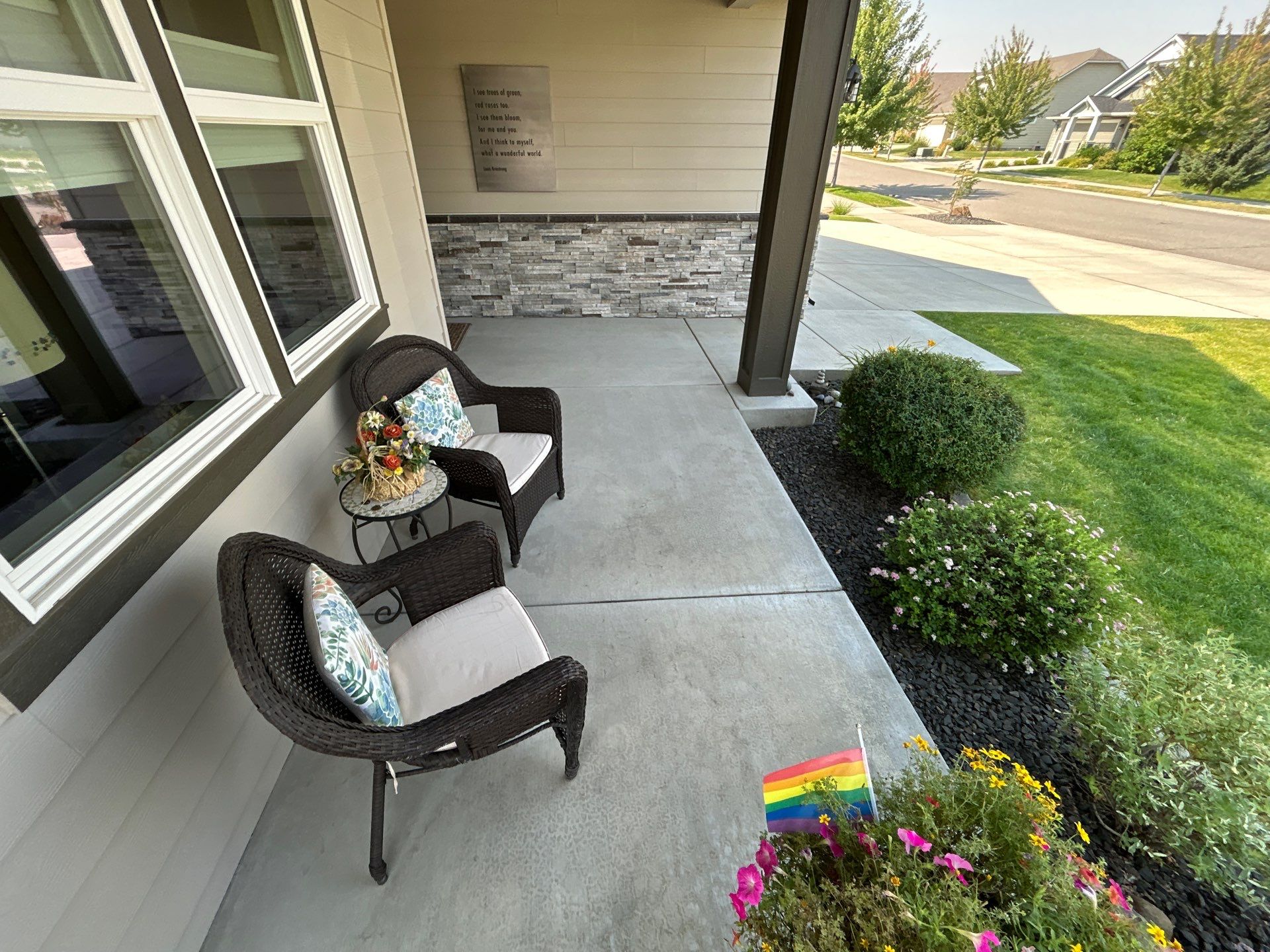 Front Porch and Back Patio Concrete Transformation in Liberty Lake by Croc Coatings, LLC