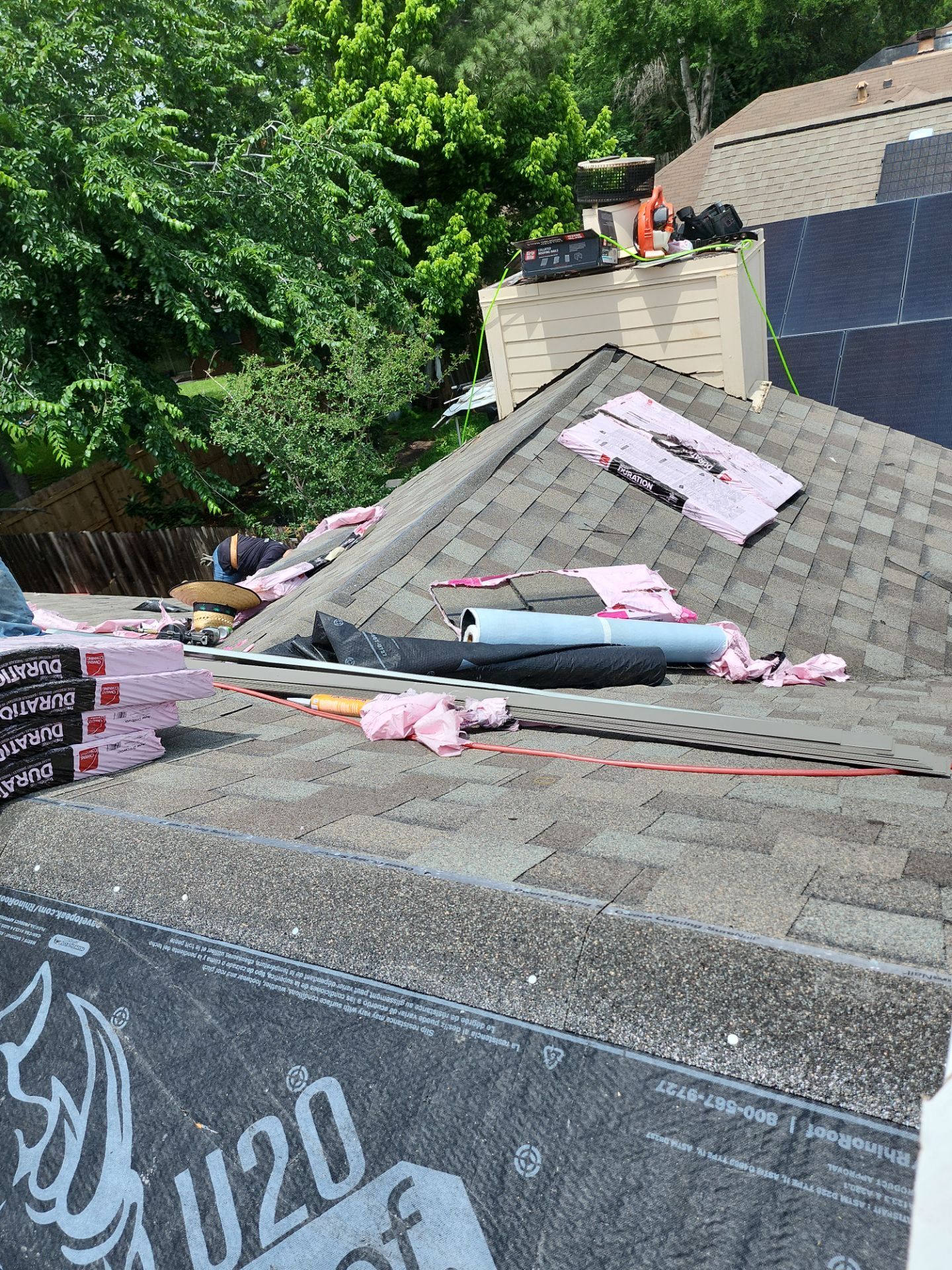 Residential Roofing Installation using Owen's Corning Duration (Lifetime) Shingles by Roof Repair Company