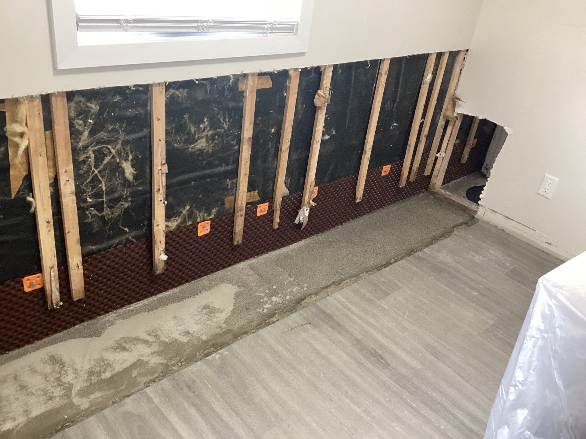 French Drain using pipes by Stone Waterproofing