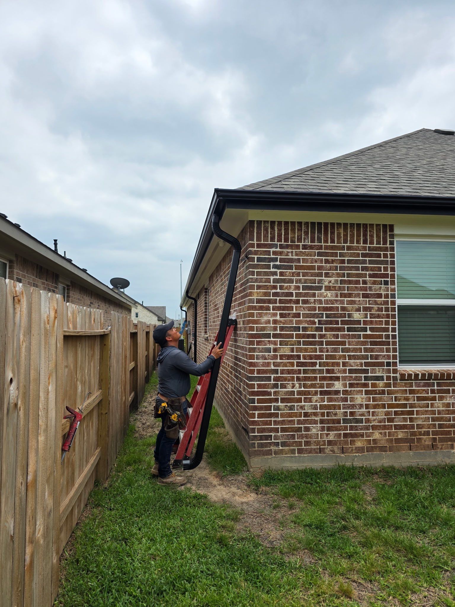 Gutter Install Project in Katy, TX by Proud Roofing