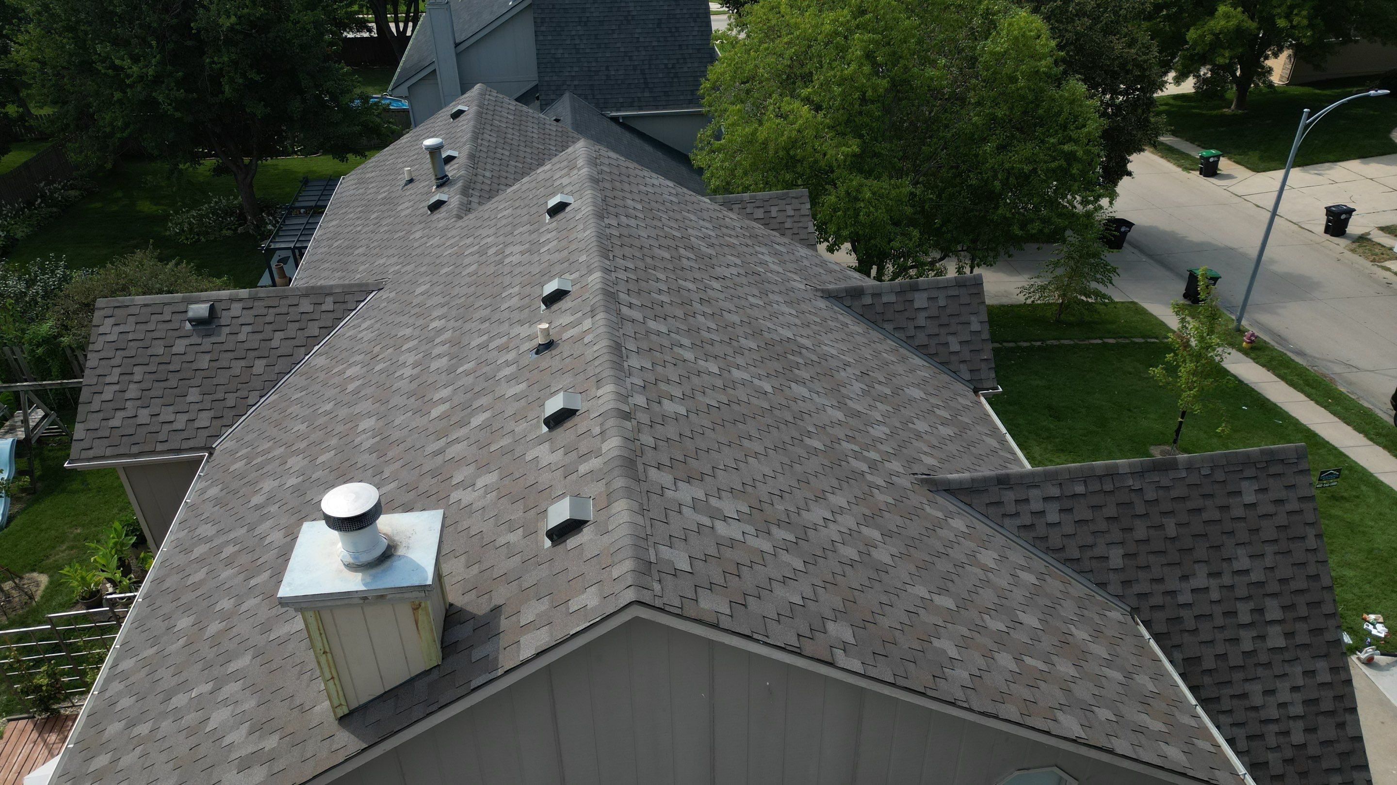 Residential Roofing Installation using IKO ArmourShake in Chalet Wood by Lightning Exteriors