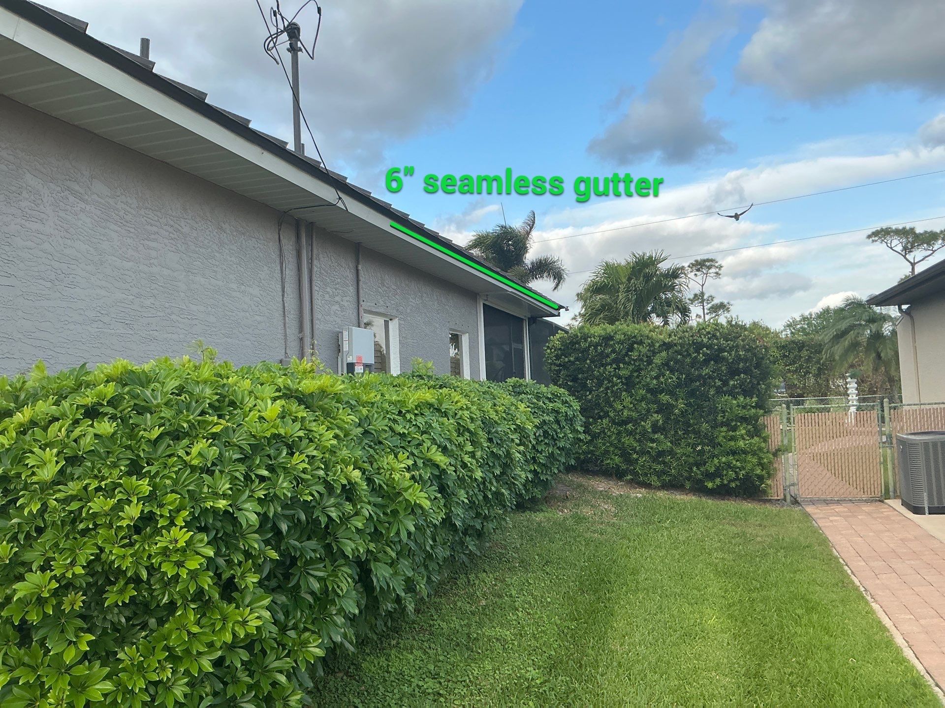 6 Inch Seamless Gutters using K-Style Seamless Gutters in Cape Coral FL by Gutter Professors