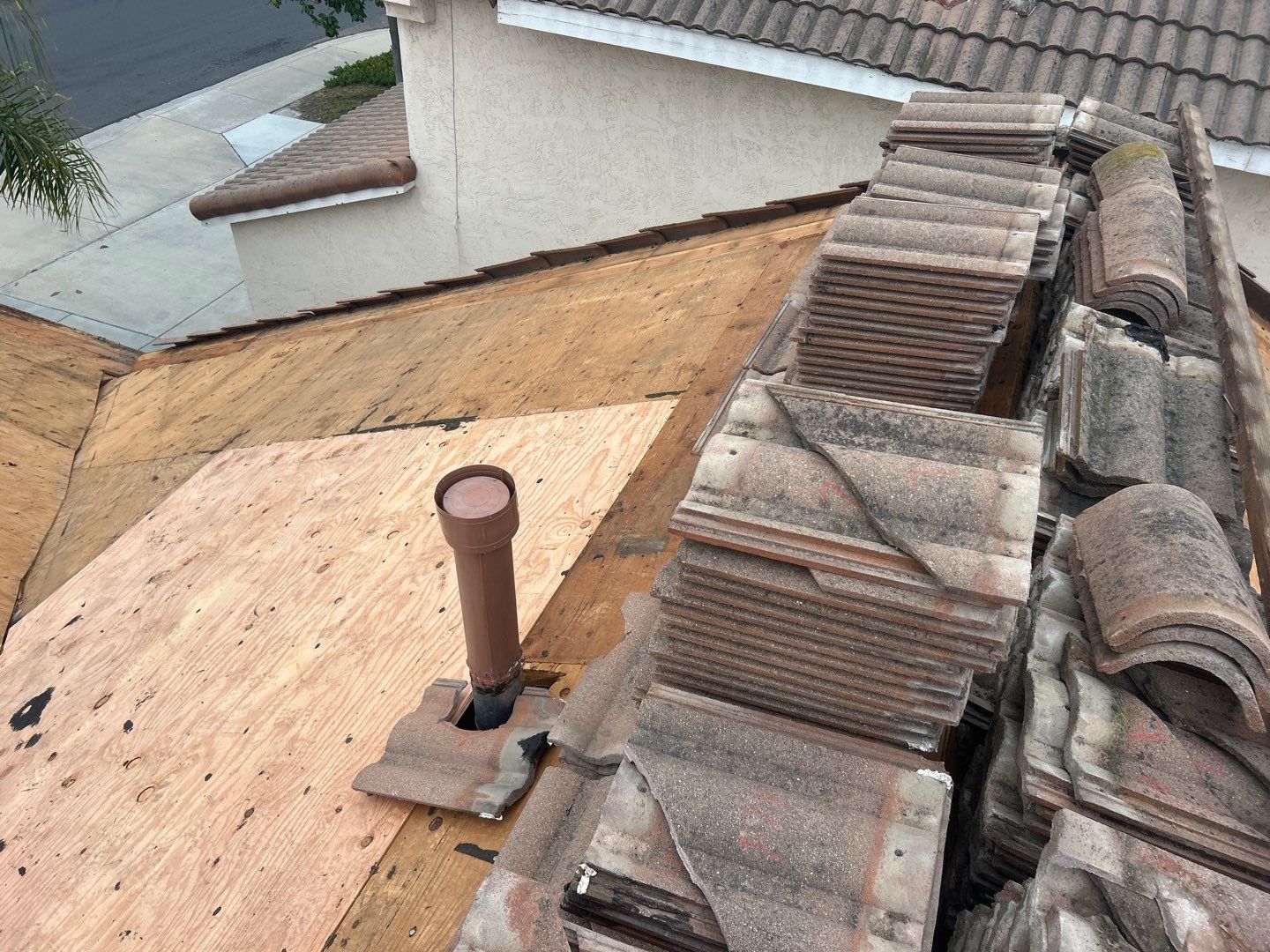 Comprehensive Concrete Tile Roof Replacement and Structural Wood Repair in Chula Vista by Reliable Roofing San Diego Inc.