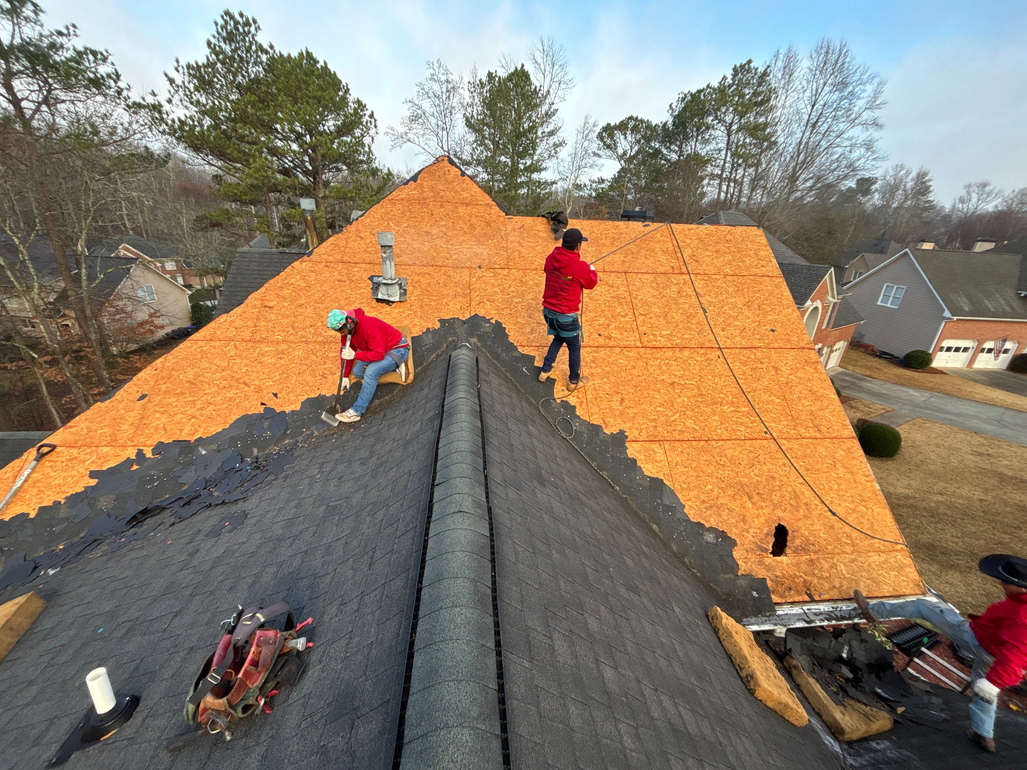Front slope repair by Deerfield Roofing LLC