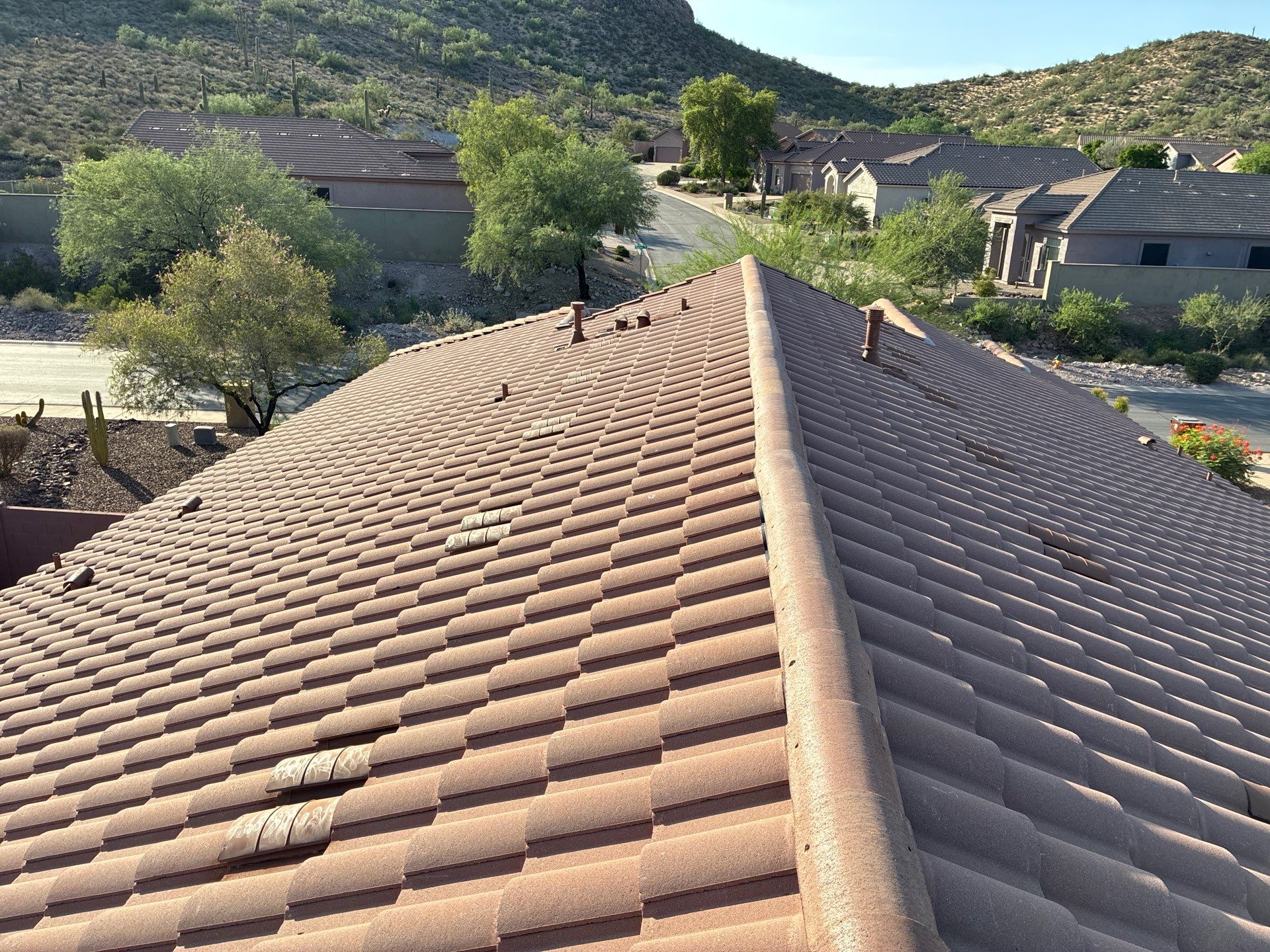 Residential Roof Install using Concrete Tiles in Gold Canyon by Weather-Tite Roofing