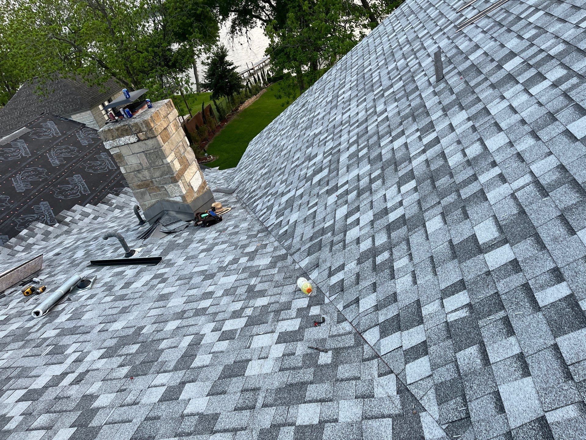 Residential Roofing Installation using Owen's Corning Duration (Lifetime) Shingles by Roof Repair Company