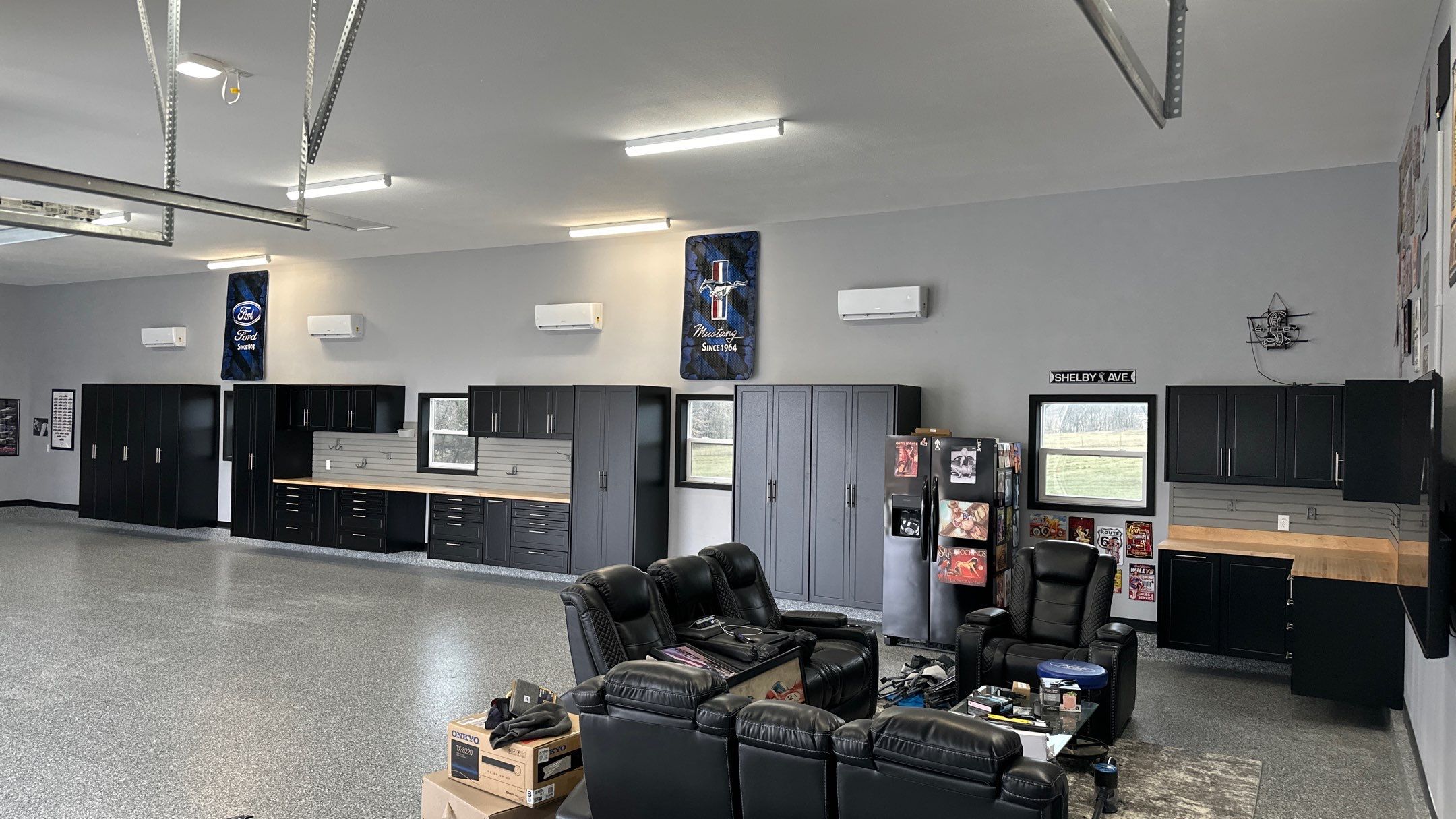 Steven K. took his garage to the next level.  by Banner Garage