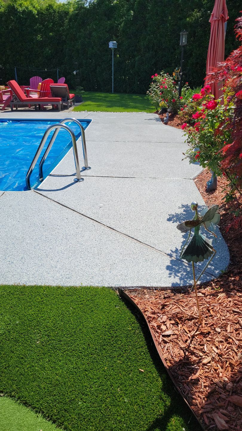 Pool Deck in Worcester, MA by Symphony Concrete Coatings