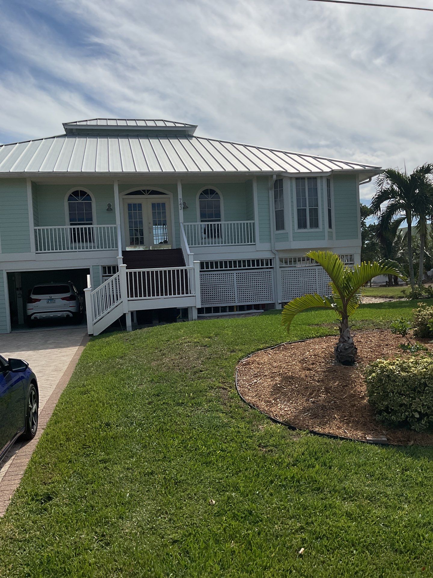 3x4 elbow Downspouts in Sanibel FL by Gutter Professors