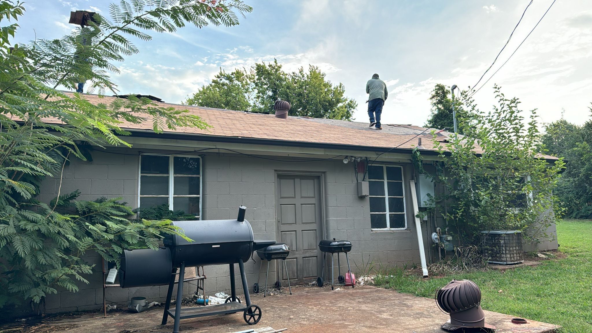 Reroof using IKO Granite Black by Castillo Roofing