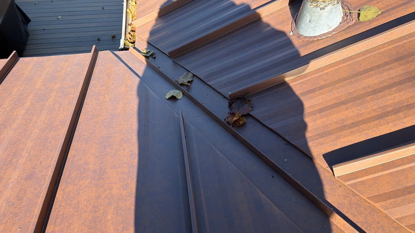 Roof Replacement using MS Standing Seam Roof Western Rust by 180 Contractors