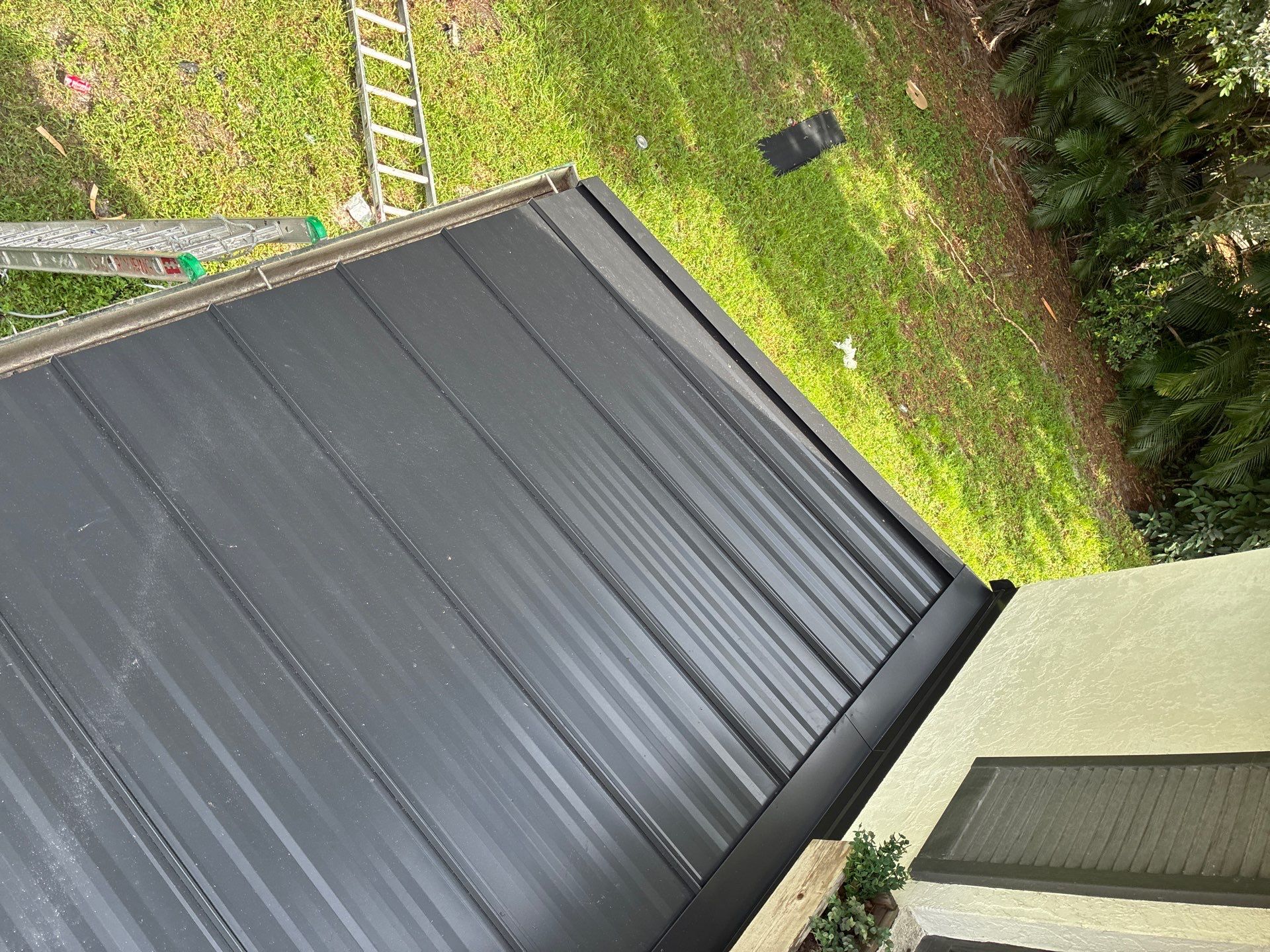 24ga 1" Nail-Strip Matte Black by Total Roofing System The Metal Roof Experts
