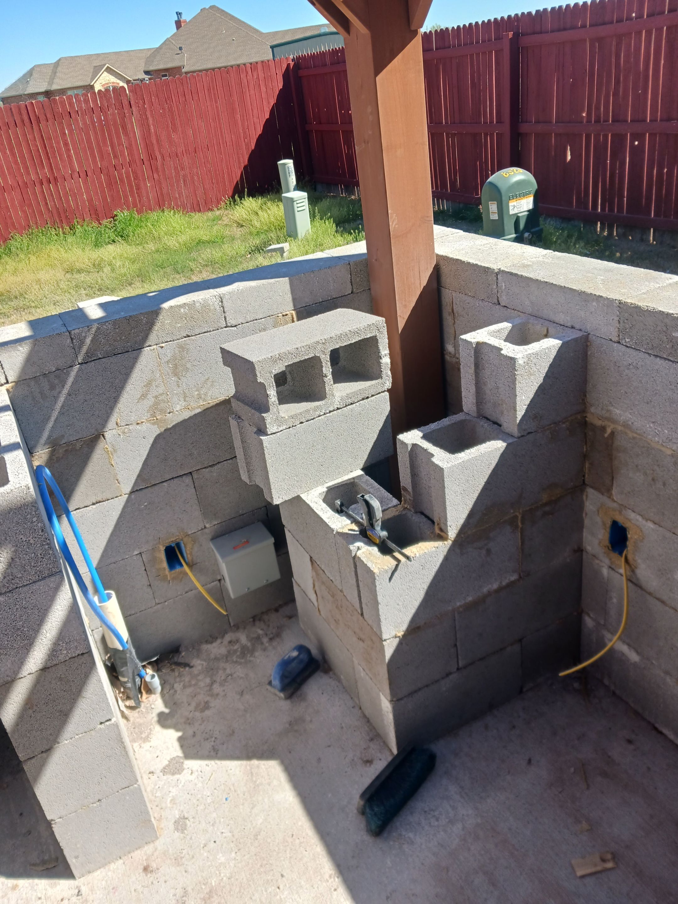 Outdoor kitchen by Clays Services Inc