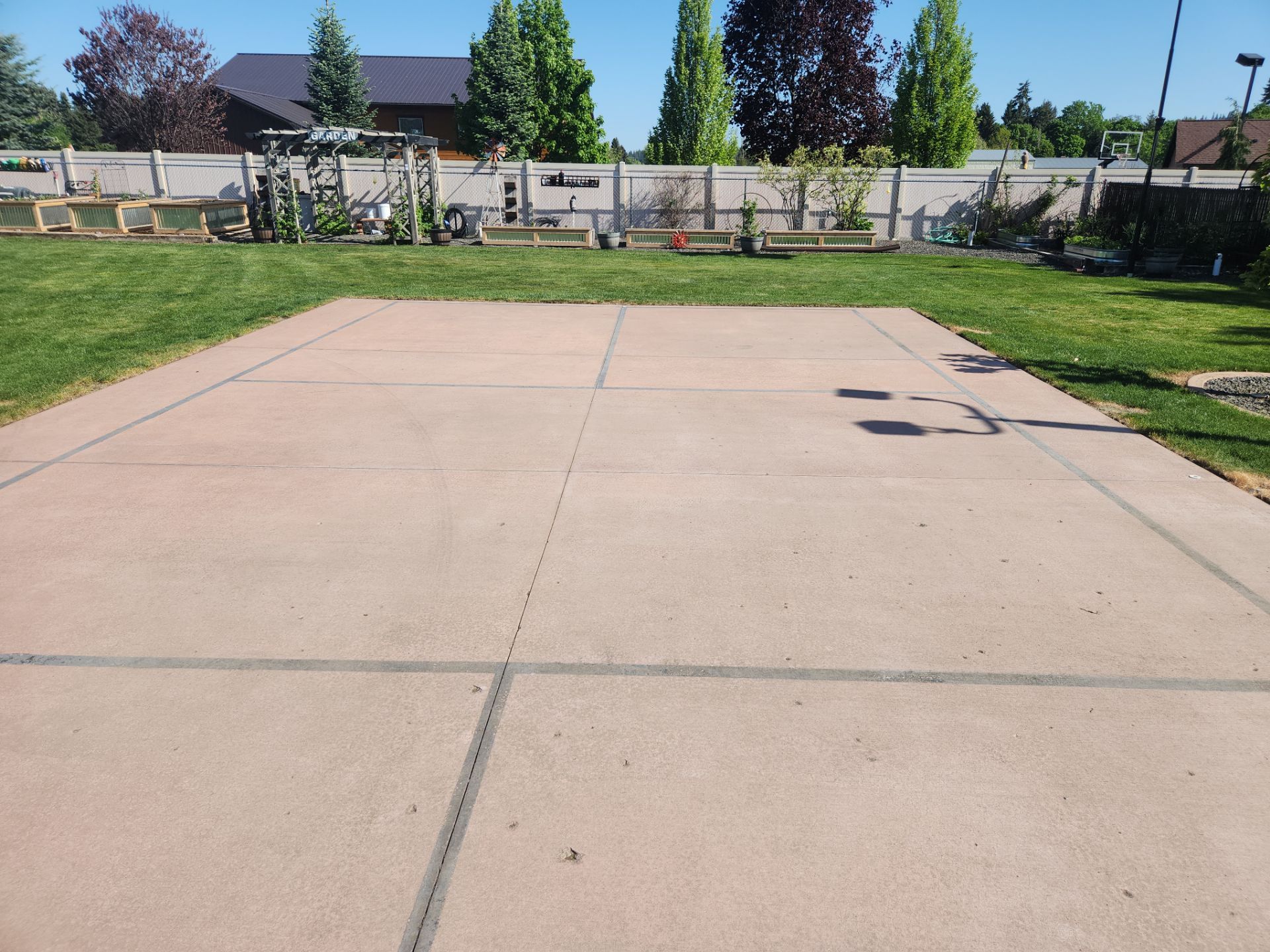 Sports Court Transformation using Ocean Hybrid by Croc Coatings, LLC