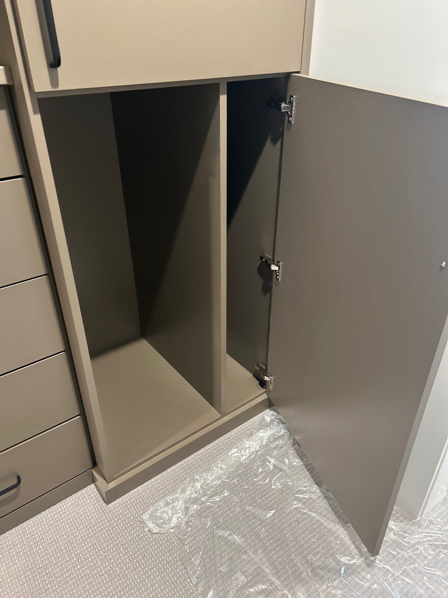 Enjoy a Morning Latte in this Walk-in Closet by Concept 32, Inc.
