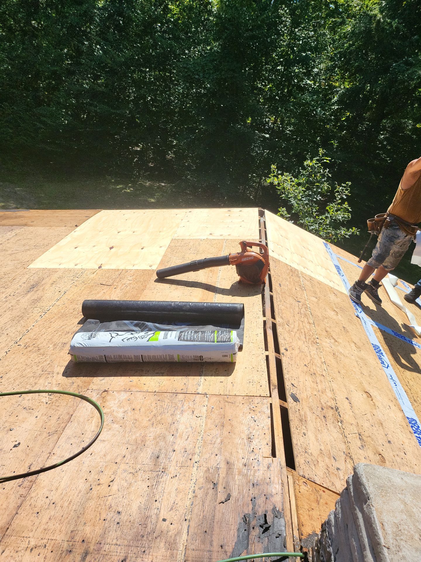 Commercial Roofing Installation using Owens Corning TruDefinition Duration AR - Harbor Blue by A Plus Exterior