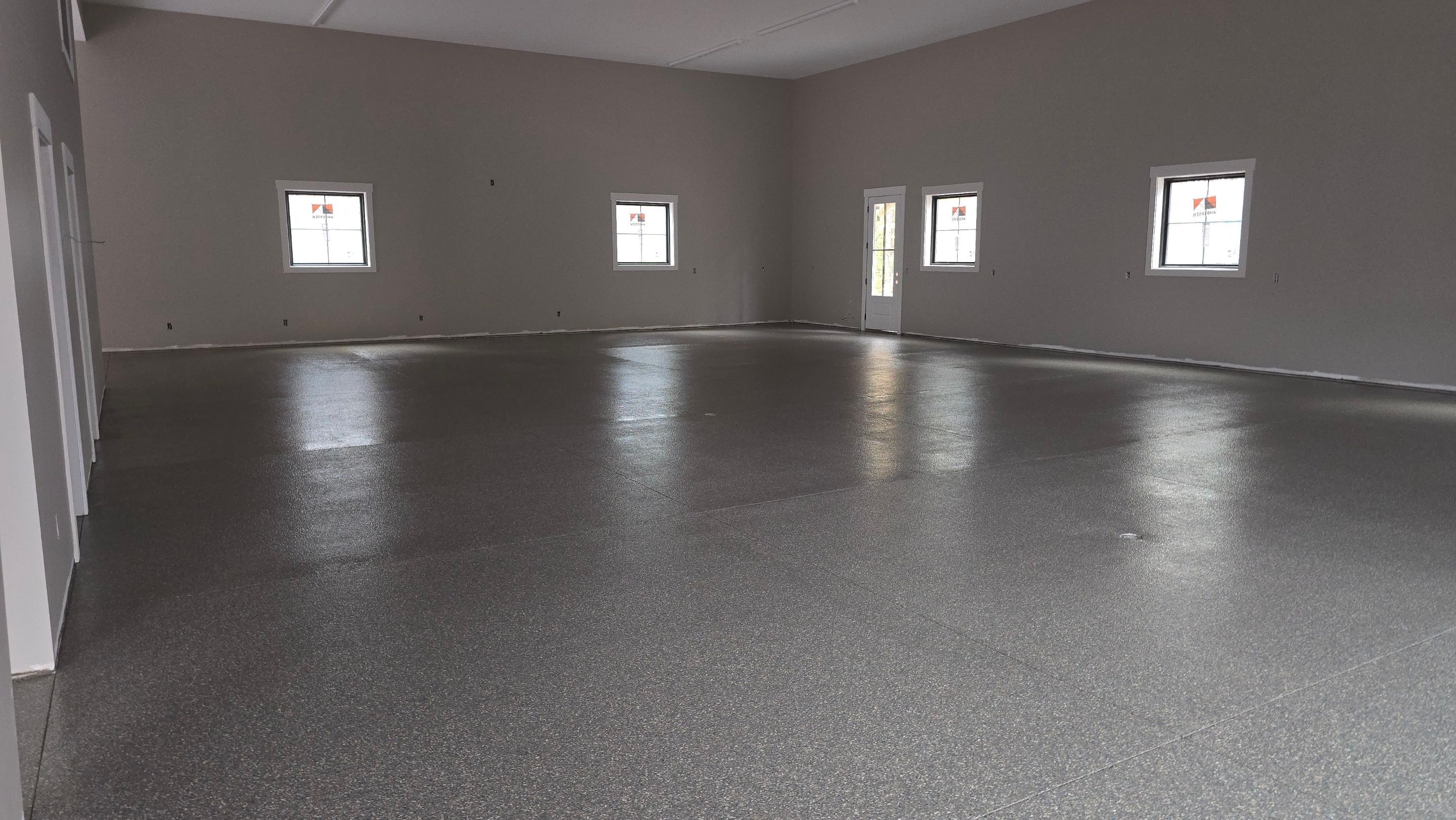 Shop Floor Using Custom Flake by Elite Floor Solutions