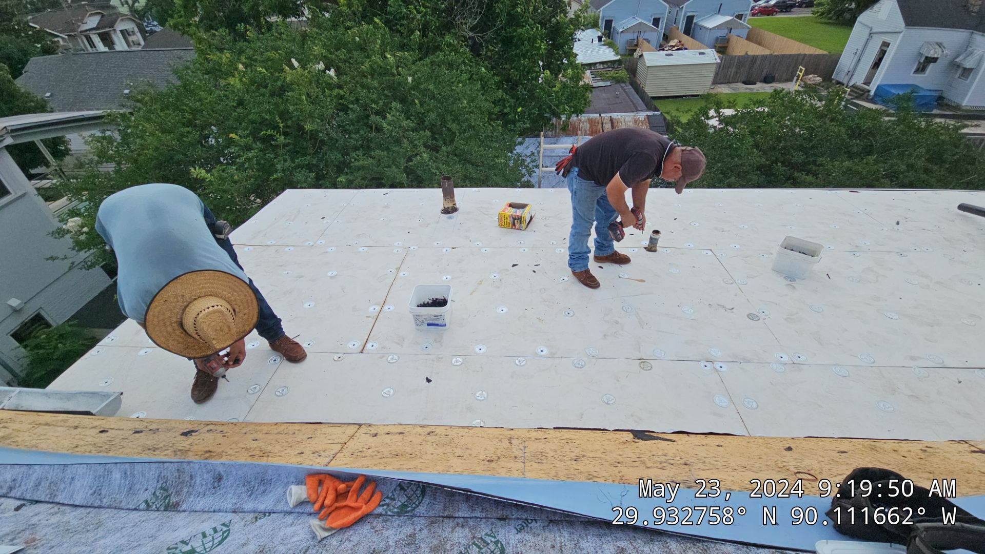 Project in New Orleans by Robertson Roofing & Siding Inc
