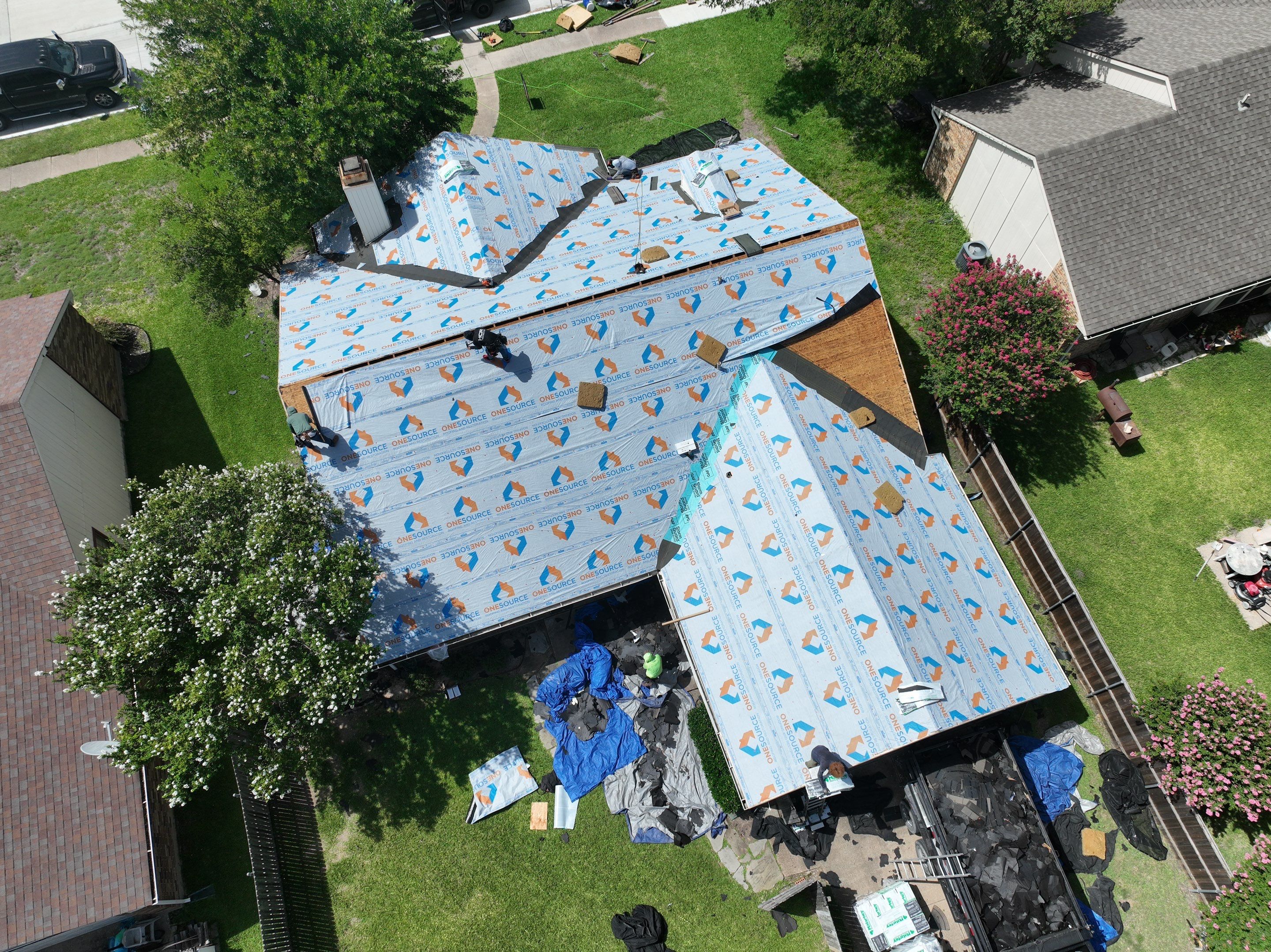 Residential Roofing Installation using Malarkey Highlander Weathered Wood Plus by OneSource Roofing and Restoration