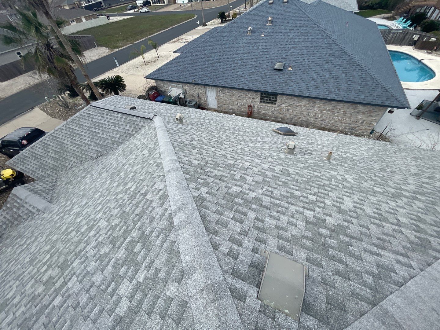 Residential Roofing Repair using Galvanized Chimney Cap & Chase by Lighthouse Roofing