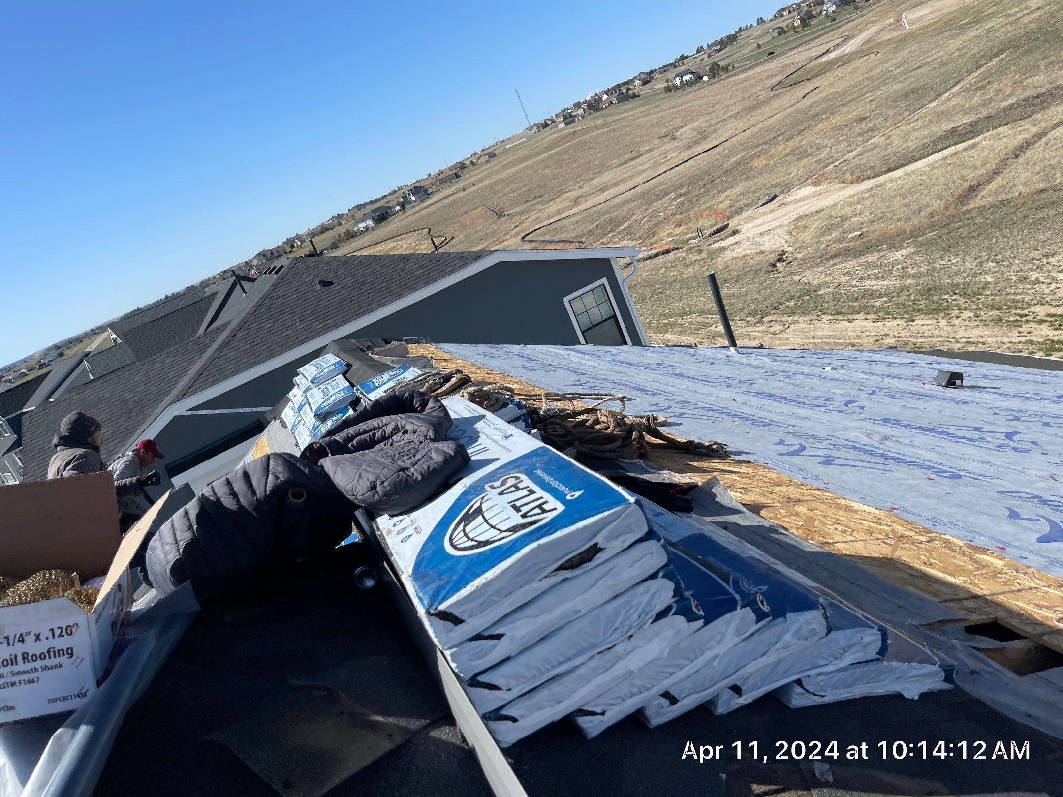 Residential Roofing Installation using Atlas Pinnacle Impact Black Shadow by Blue Peaks Roofing LLC 