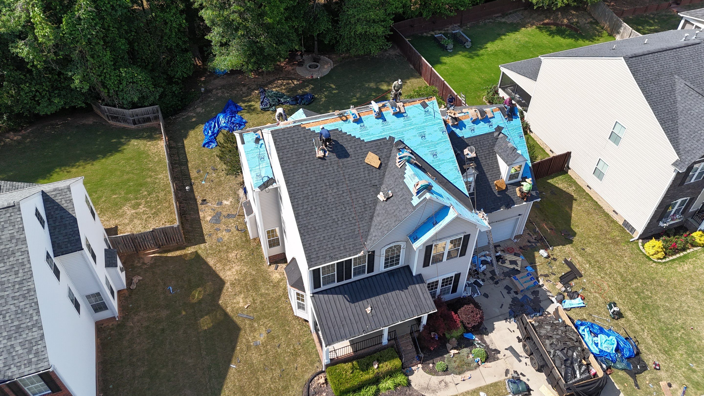 Full Asphalt Shingle Roof Replacement in Simpsonville, South Carolina by Roofers LLC
