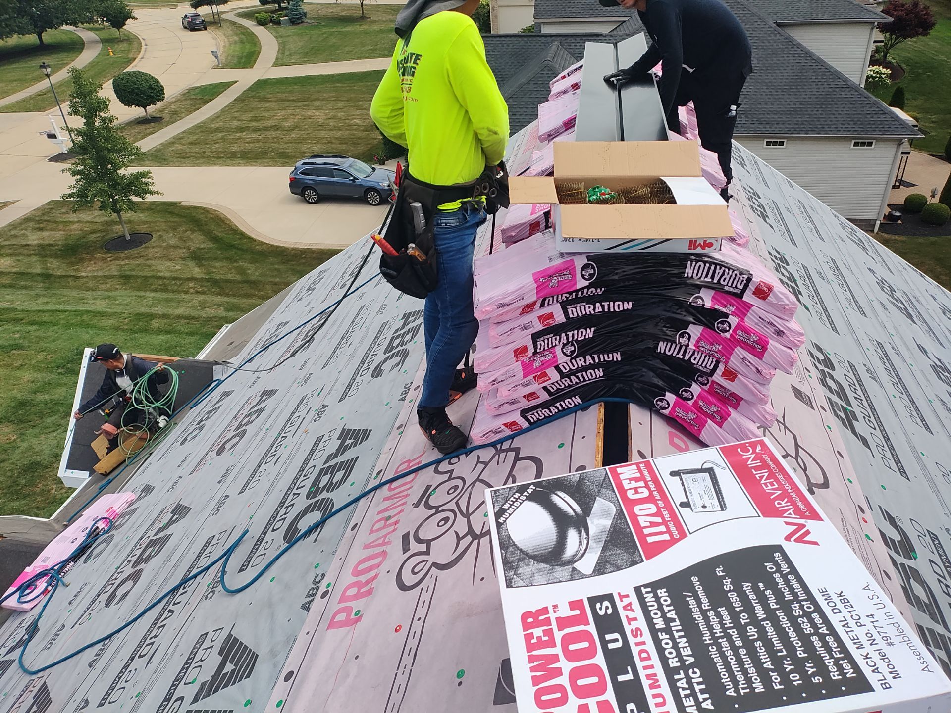 Residential Roof Replacement using Owens Corning Onyx Black by Absolute Roofing and Construction
