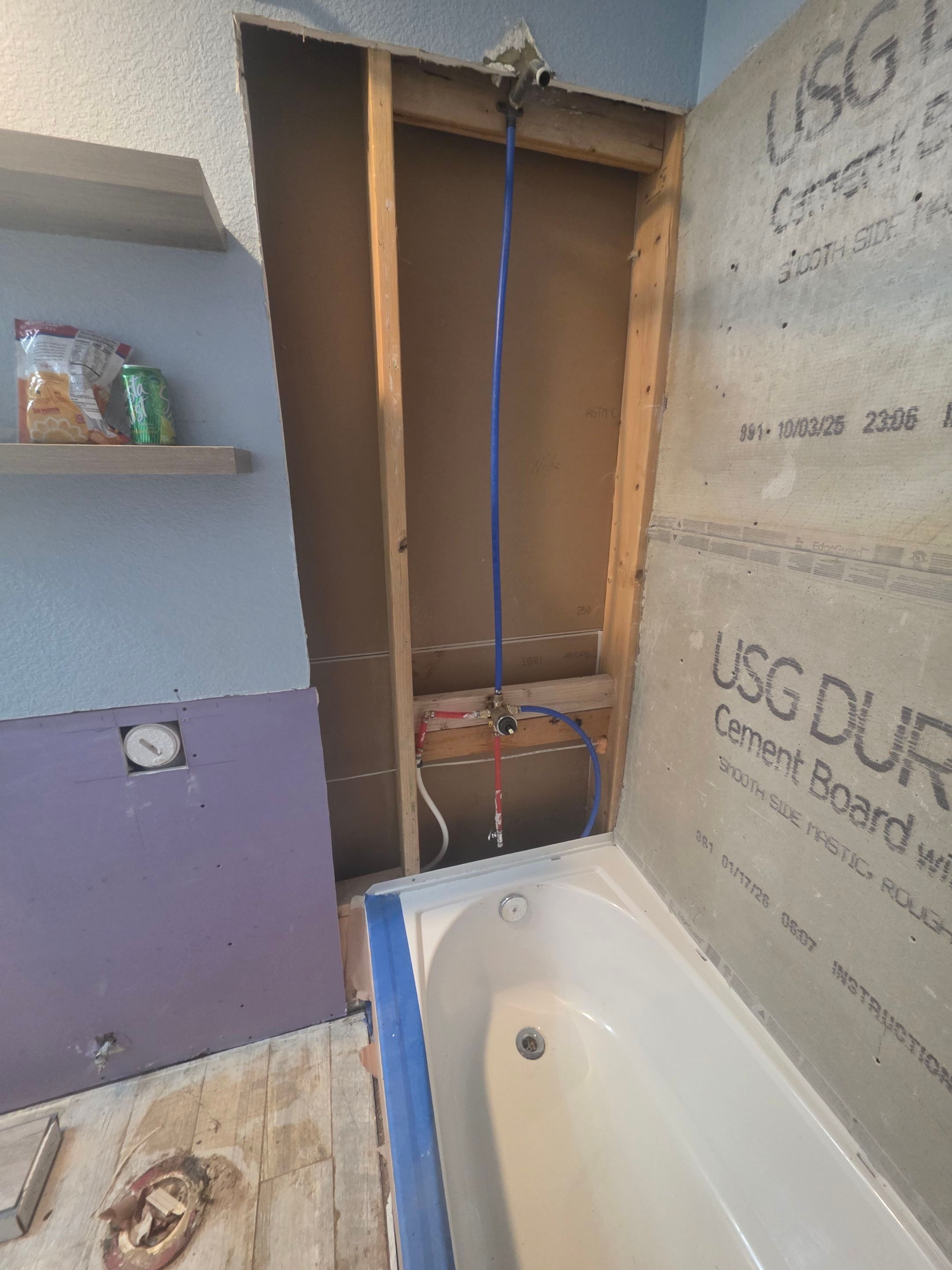 Bathroom Remodel with New Shower and Vanity  by SC Remodeling