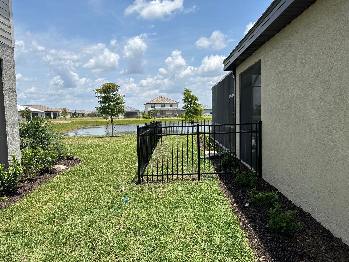 Aluminum Fence Installation using Black 3 Rail Aluminum Fence by Asap fence and gates, LLC