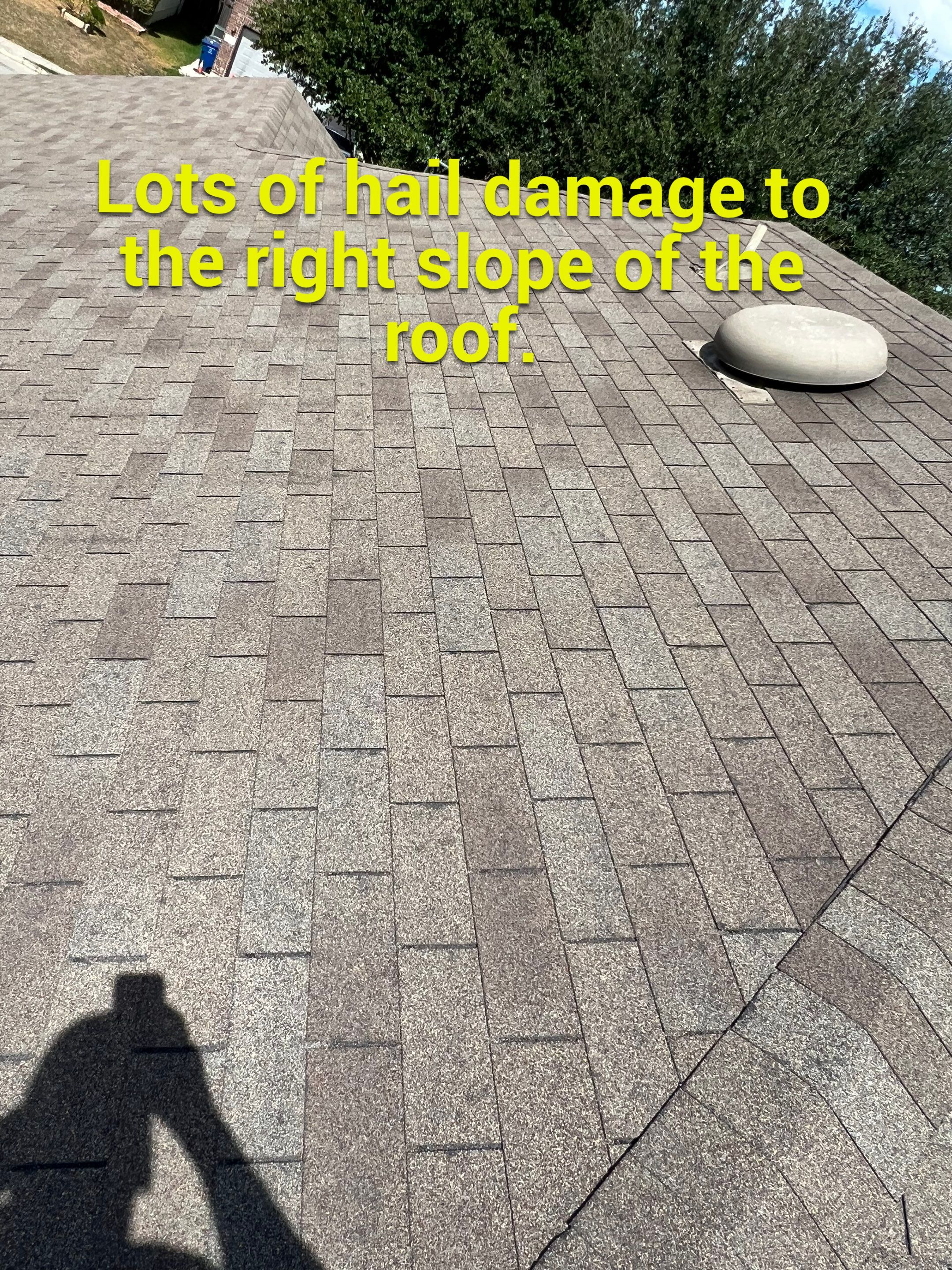 Hail Damage Roof Inspection using Roof and Drone Inspection by Premier Roofing and Contracting