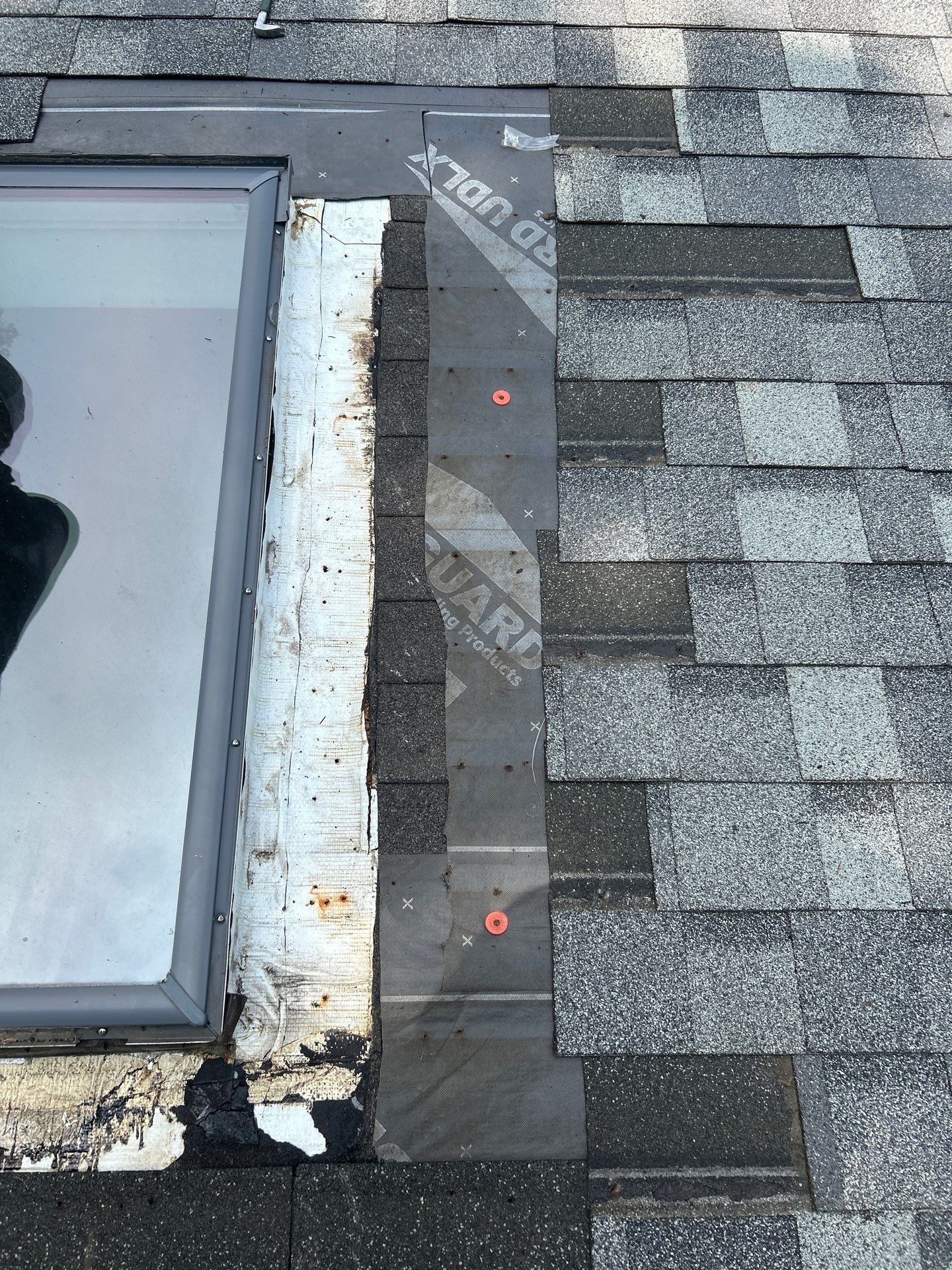 Skylight Leak Repair & Interior Restoration by Mighty Dog Roofing of Greater Middlesex County