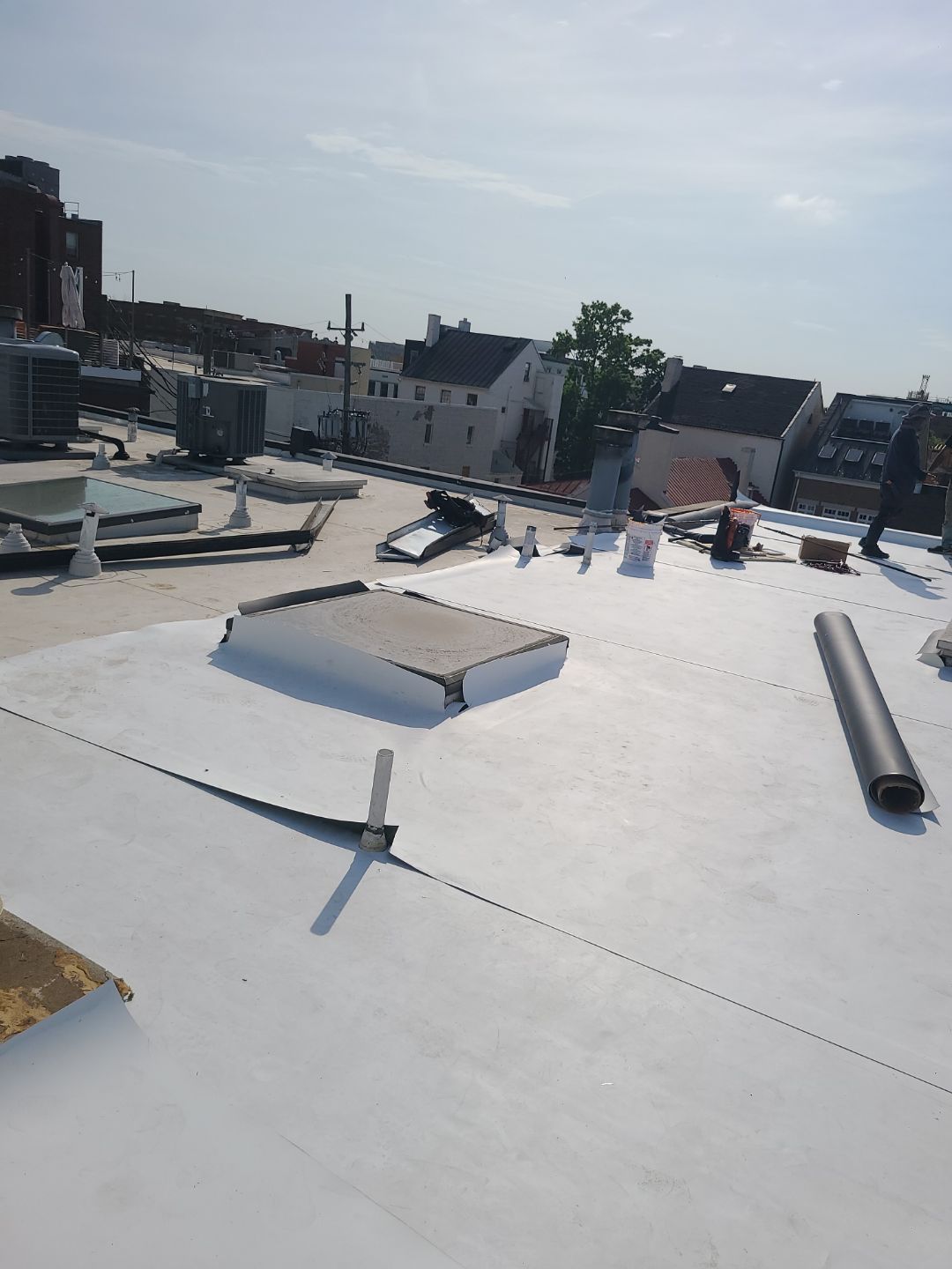 Alexandria: Carlisle Syntec TPO Flat Roof Installation by RM Banning, Inc.