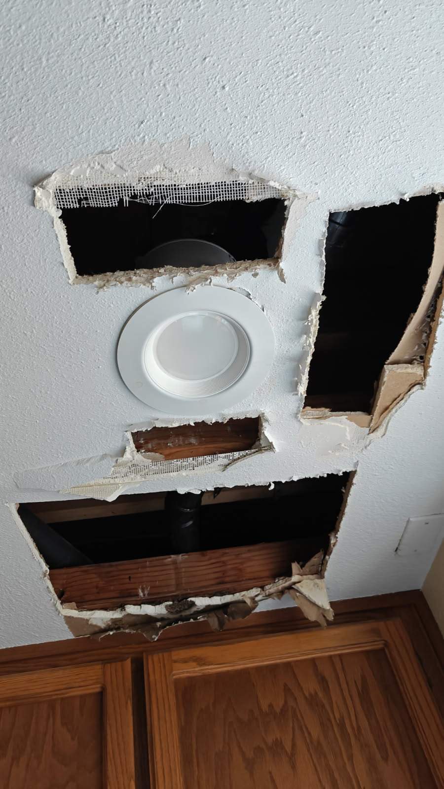 Ceiling Drywall Repair by Equipped Painting